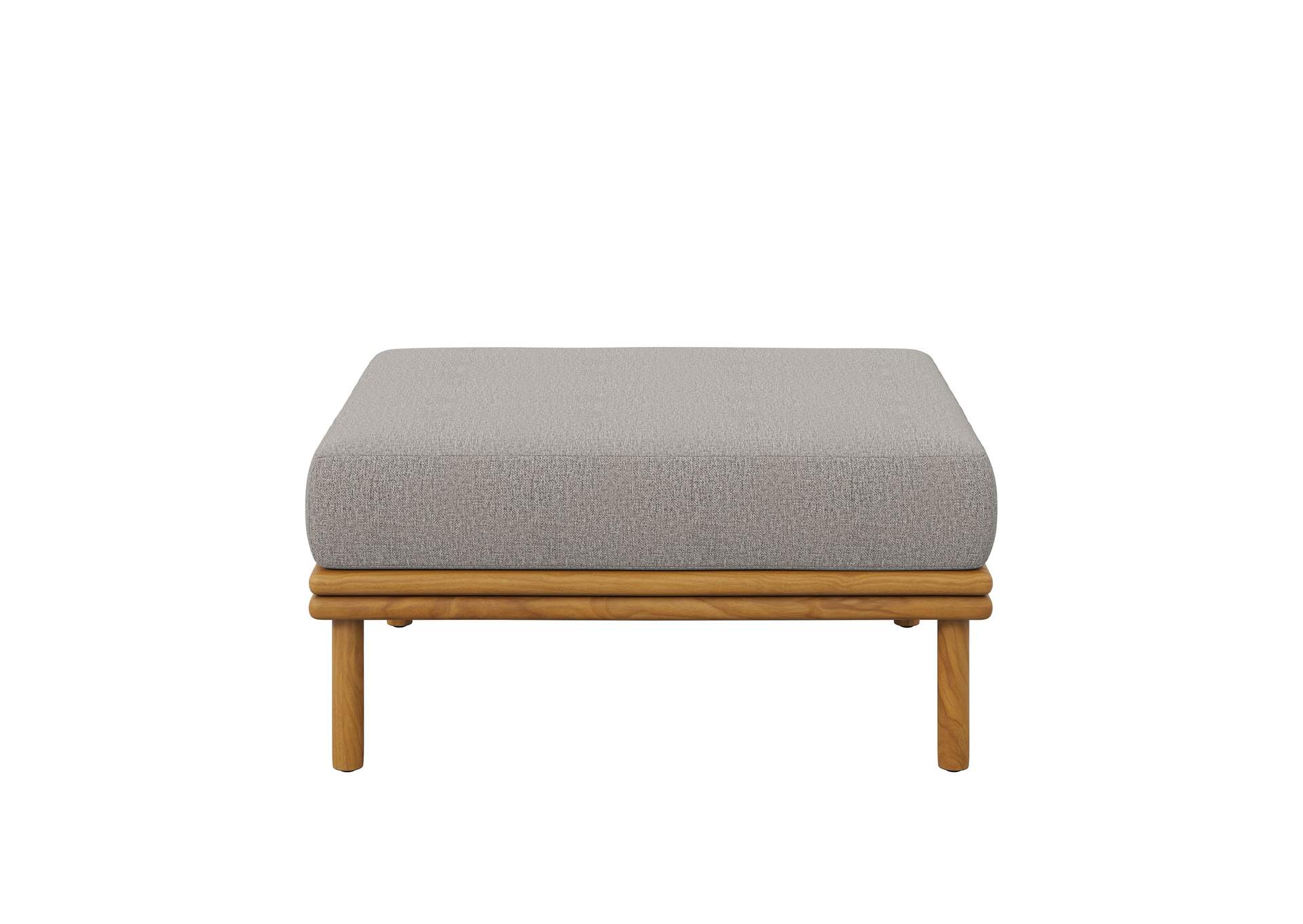 Wren Outdoor Patio Teak Wood Ottoman By Modway image 7