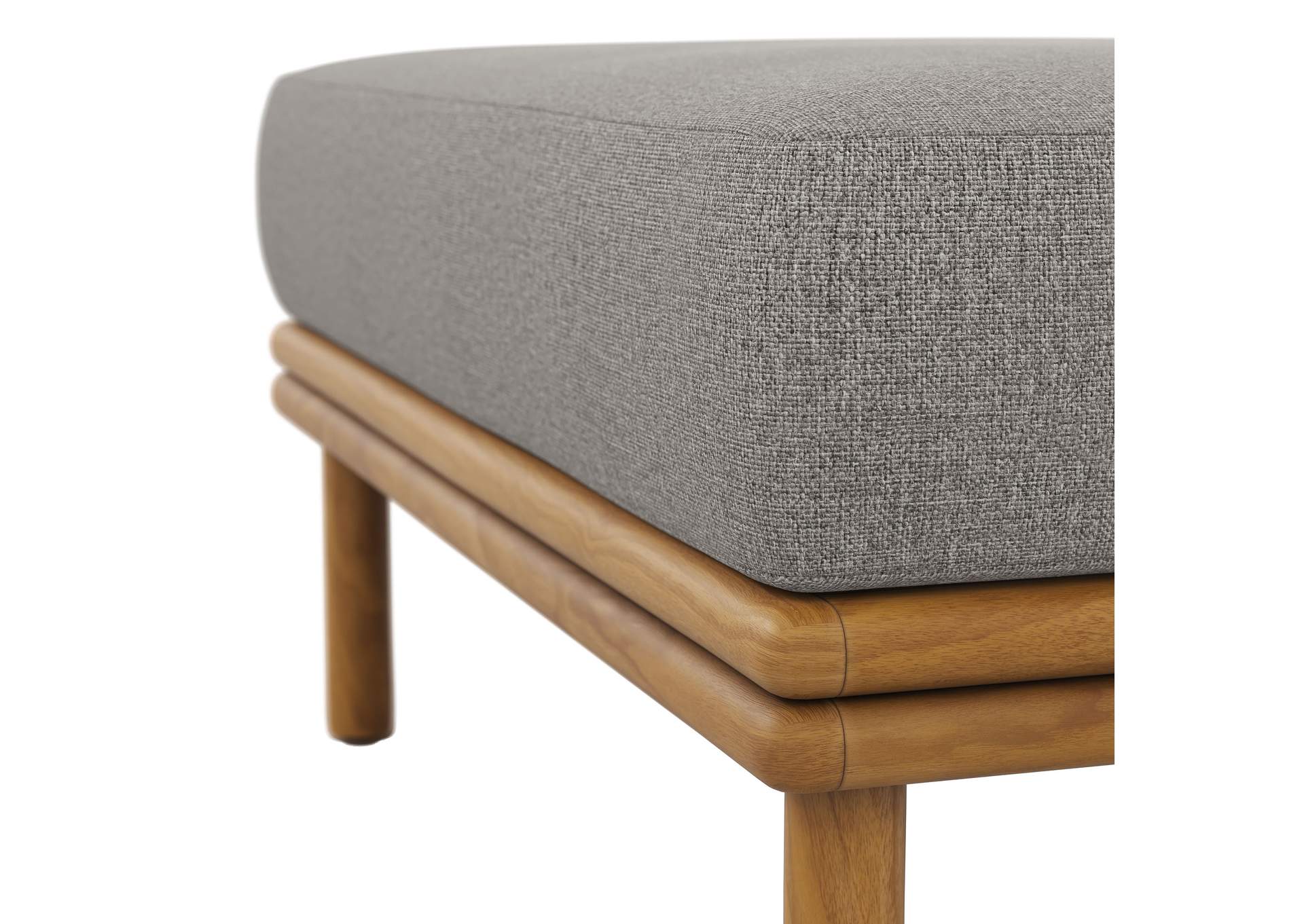 Wren Outdoor Patio Teak Wood Ottoman By Modway image 8