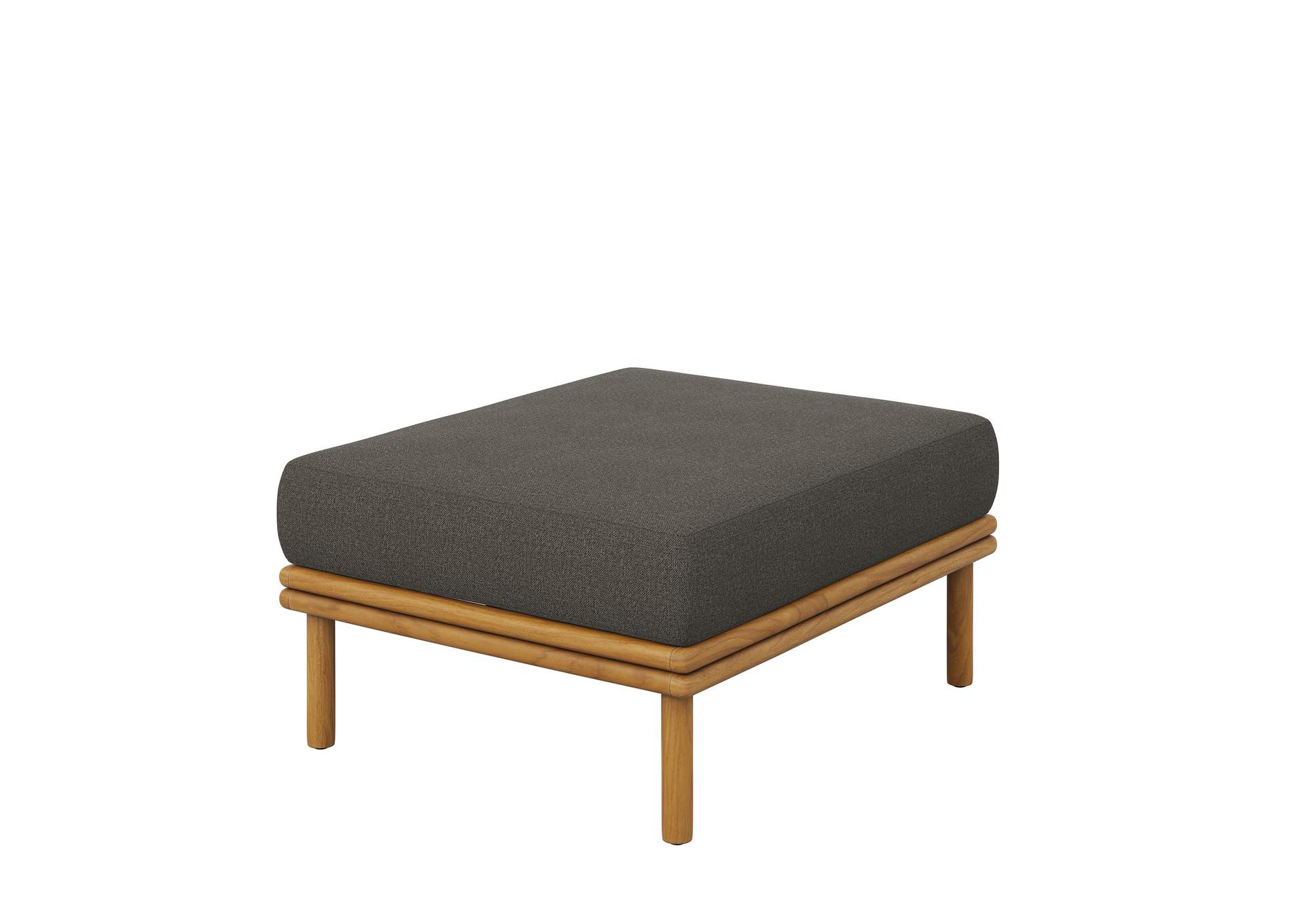 Wren Outdoor Patio Teak Wood Ottoman By Modway image 1