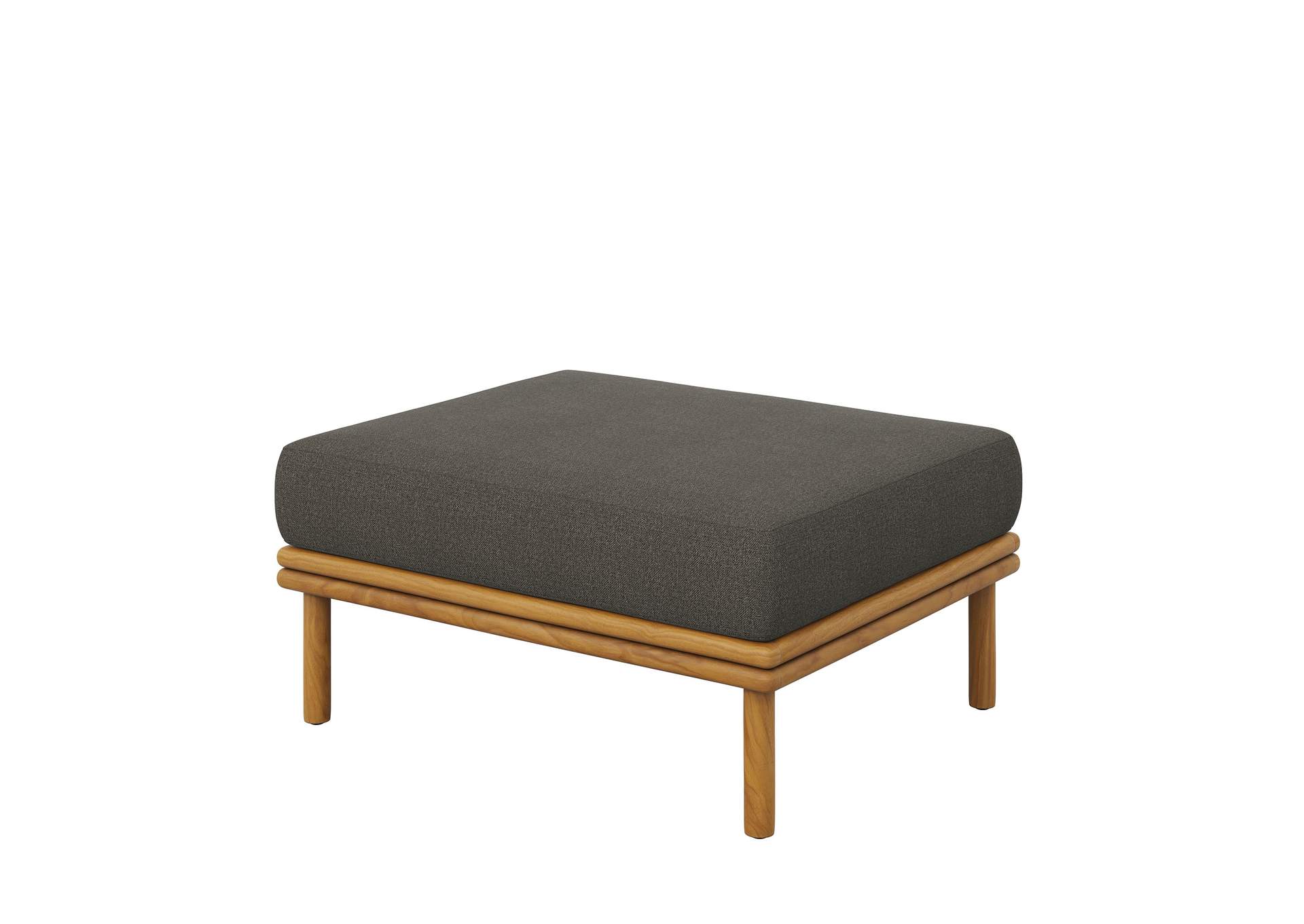 Wren Outdoor Patio Teak Wood Ottoman By Modway image 6
