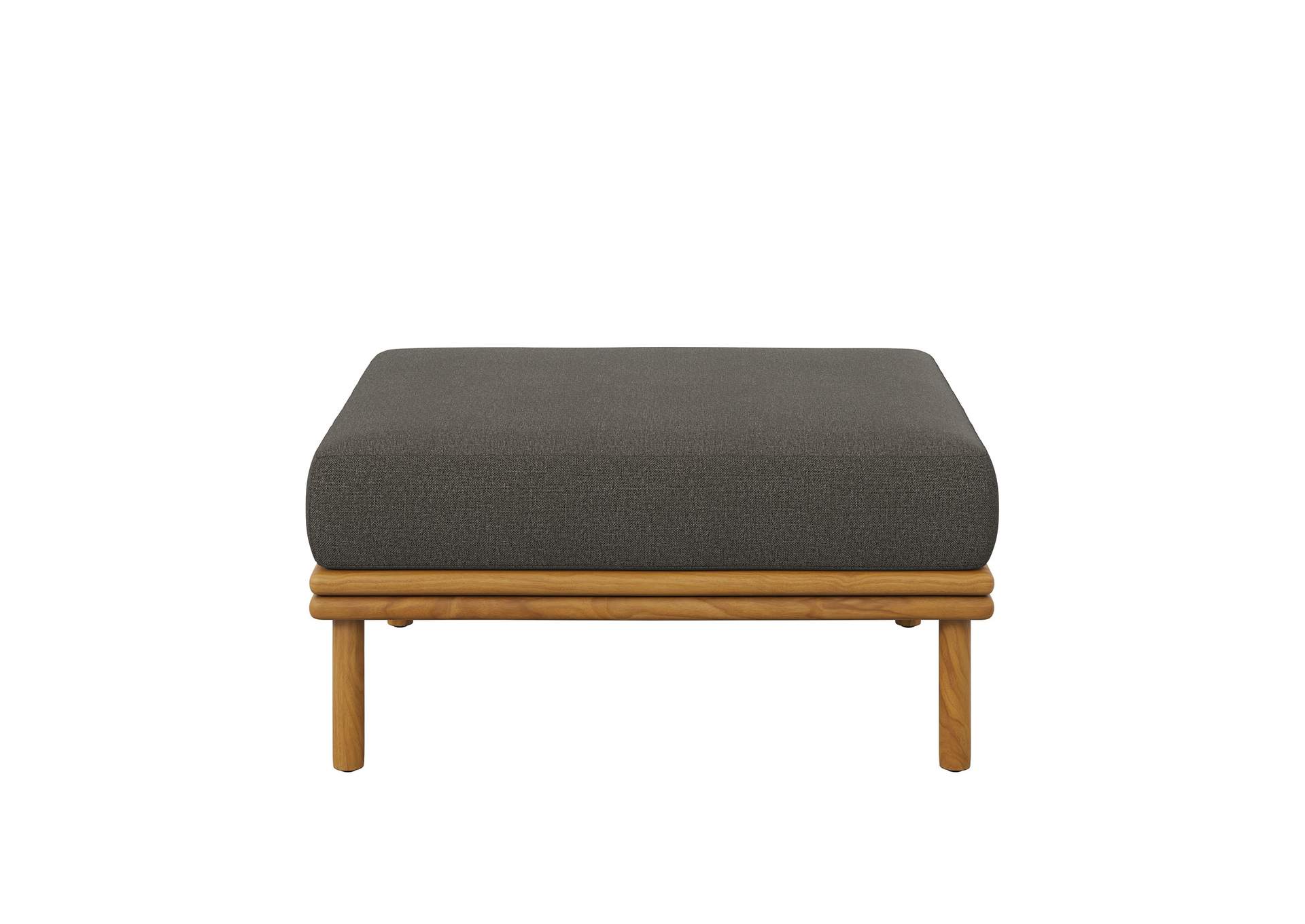 Wren Outdoor Patio Teak Wood Ottoman By Modway image 7