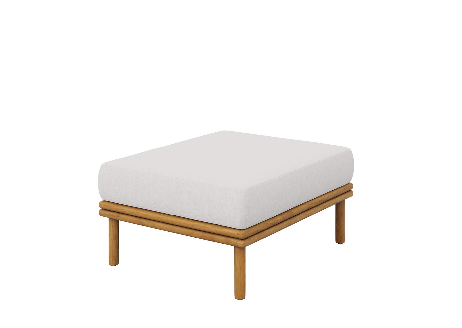 Wren Outdoor Patio Teak Wood Ottoman By Modway image 1