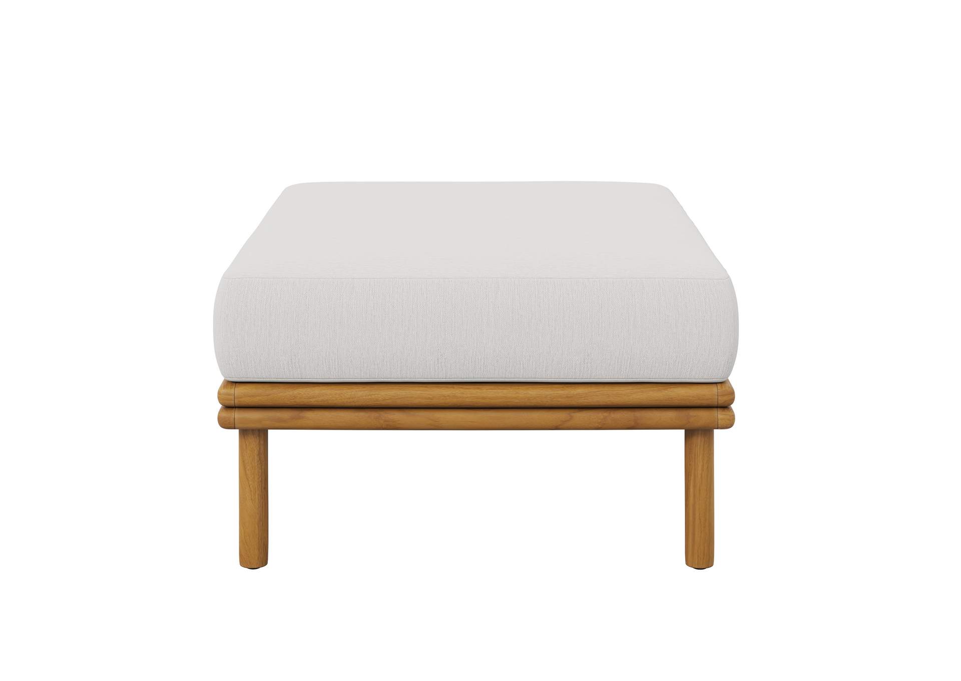 Wren Outdoor Patio Teak Wood Ottoman By Modway image 5