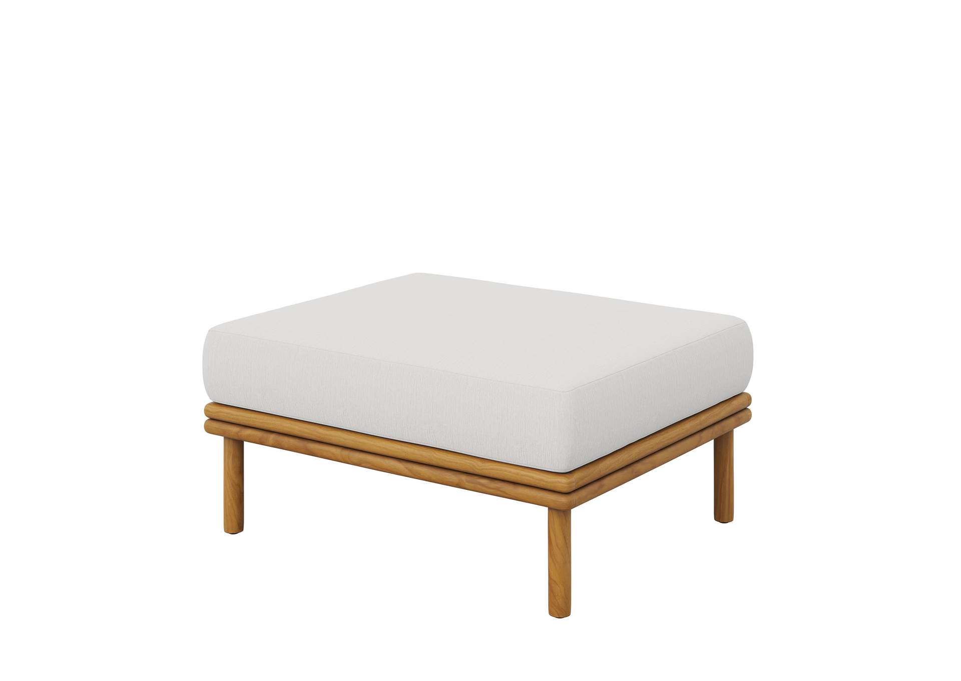 Wren Outdoor Patio Teak Wood Ottoman By Modway image 6