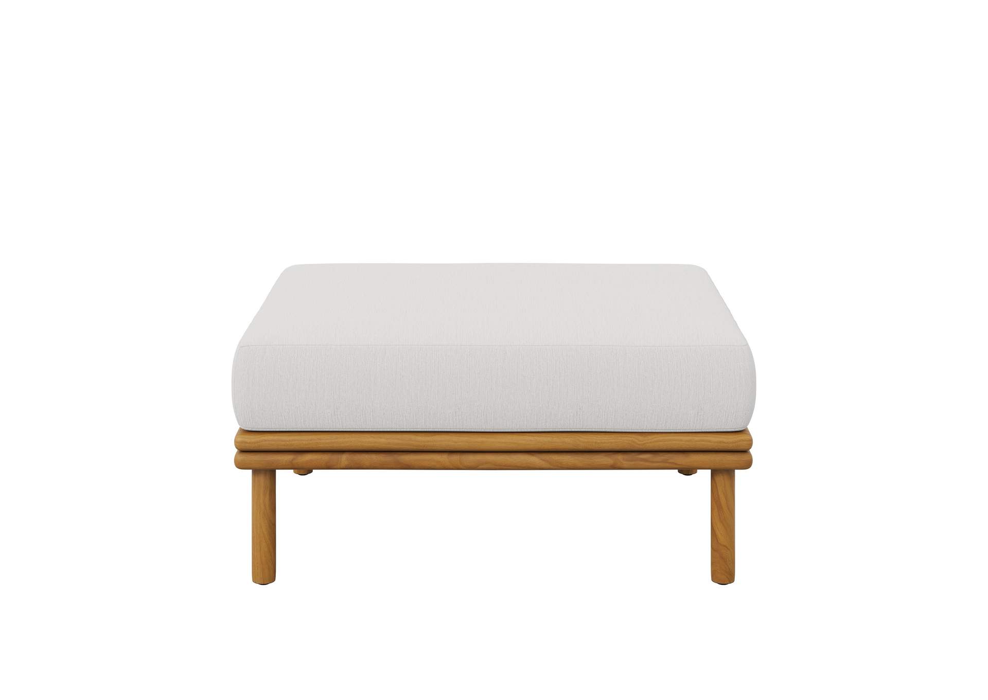 Wren Outdoor Patio Teak Wood Ottoman By Modway image 7