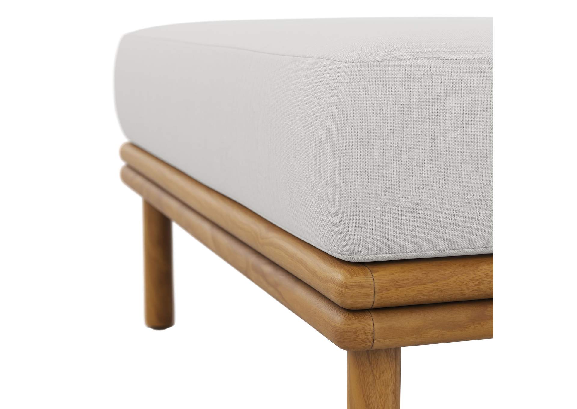 Wren Outdoor Patio Teak Wood Ottoman By Modway image 8