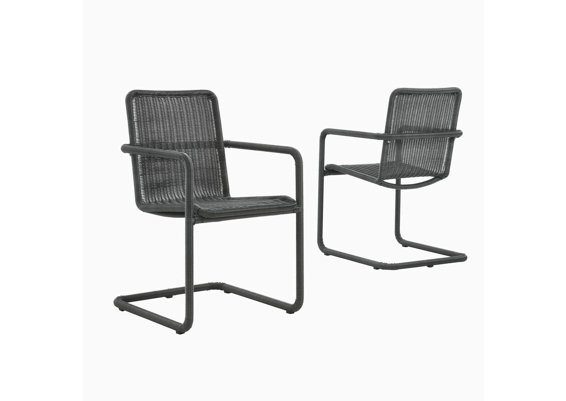 Abacus Outdoor Patio Wicker Dining Chairs Set Of 2 By Modway image 1