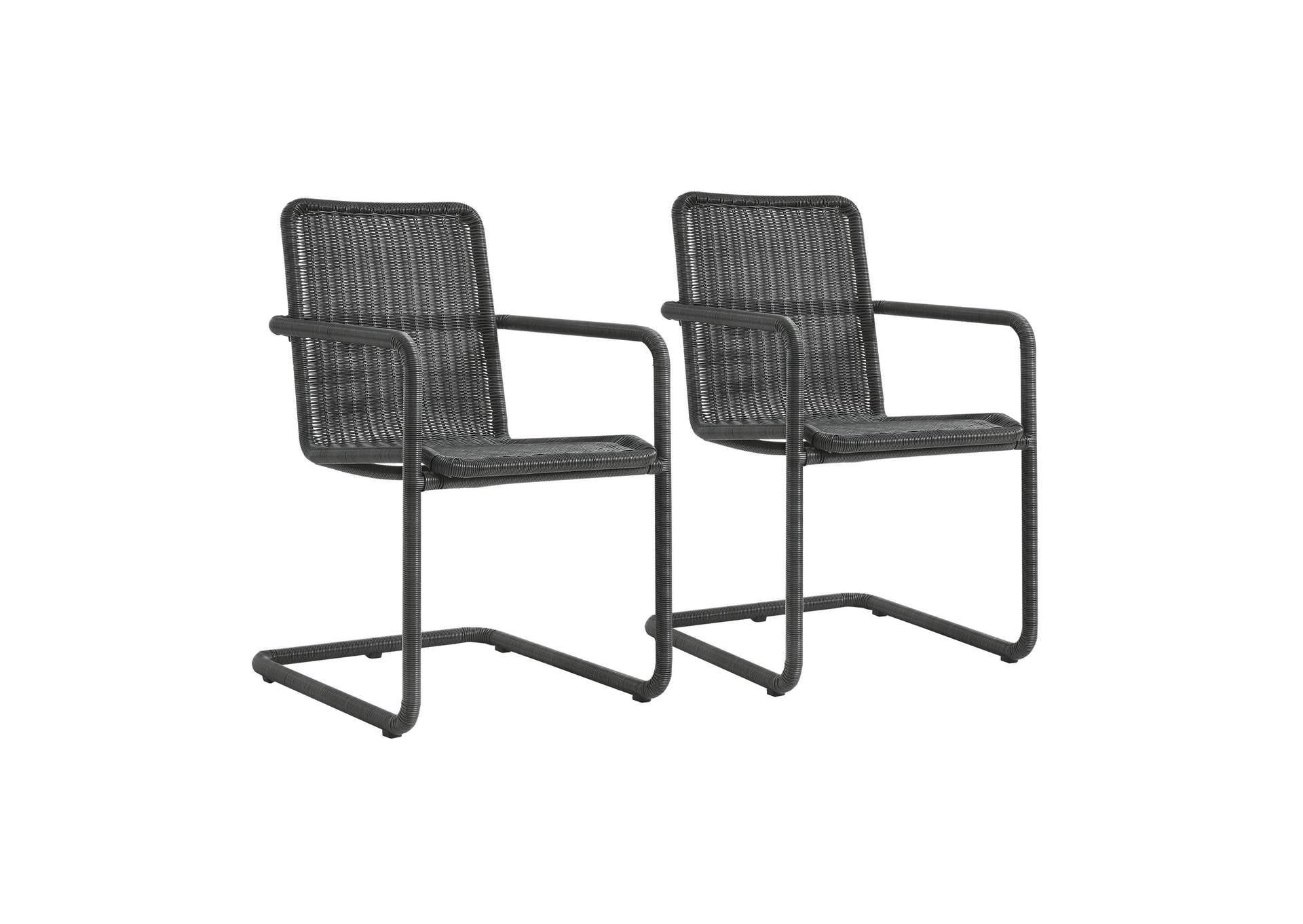 Abacus Outdoor Patio Wicker Dining Chairs Set Of 2 By Modway image 5
