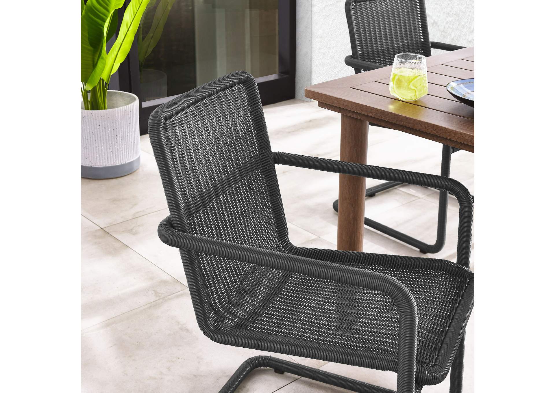 Abacus Outdoor Patio Wicker Dining Chairs Set Of 2 By Modway image 11