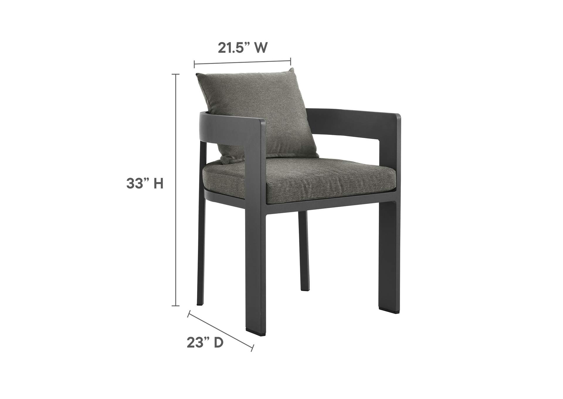 Tahoe Outdoor Patio Aluminum Dining Chair By Modway image 4