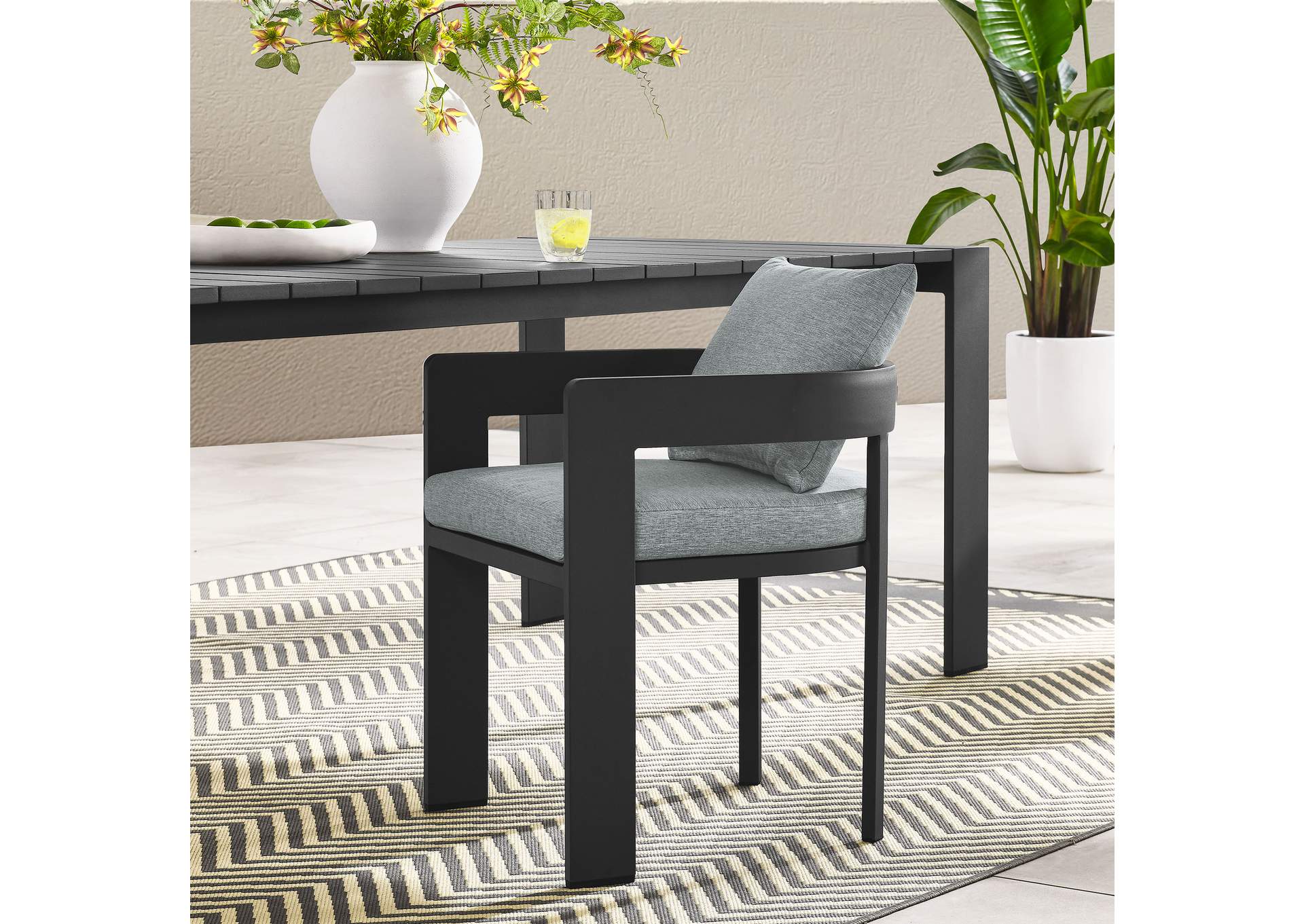 Tahoe Outdoor Patio Aluminum Dining Chair By Modway image 9
