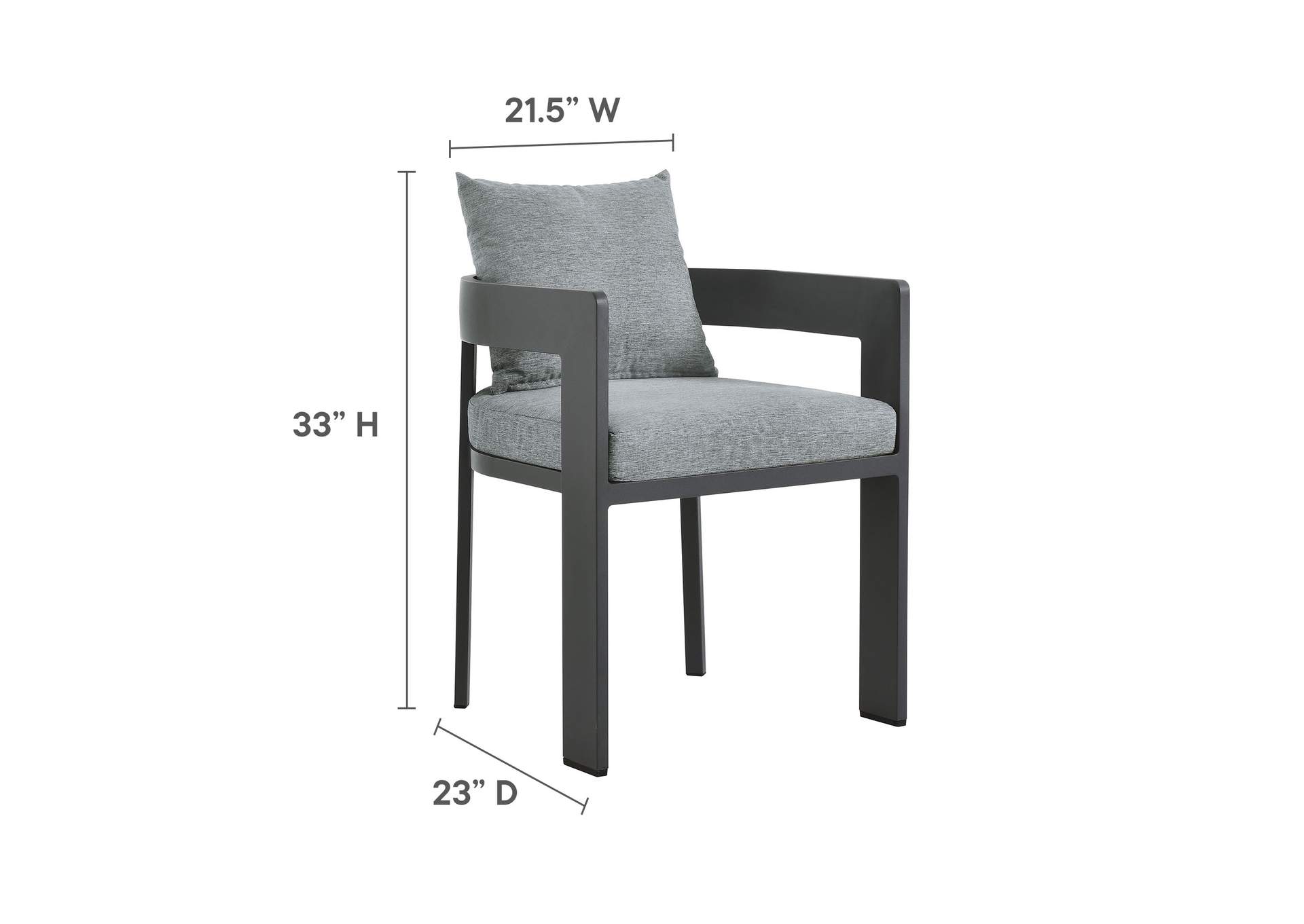 Tahoe Outdoor Patio Aluminum Dining Chair By Modway image 4
