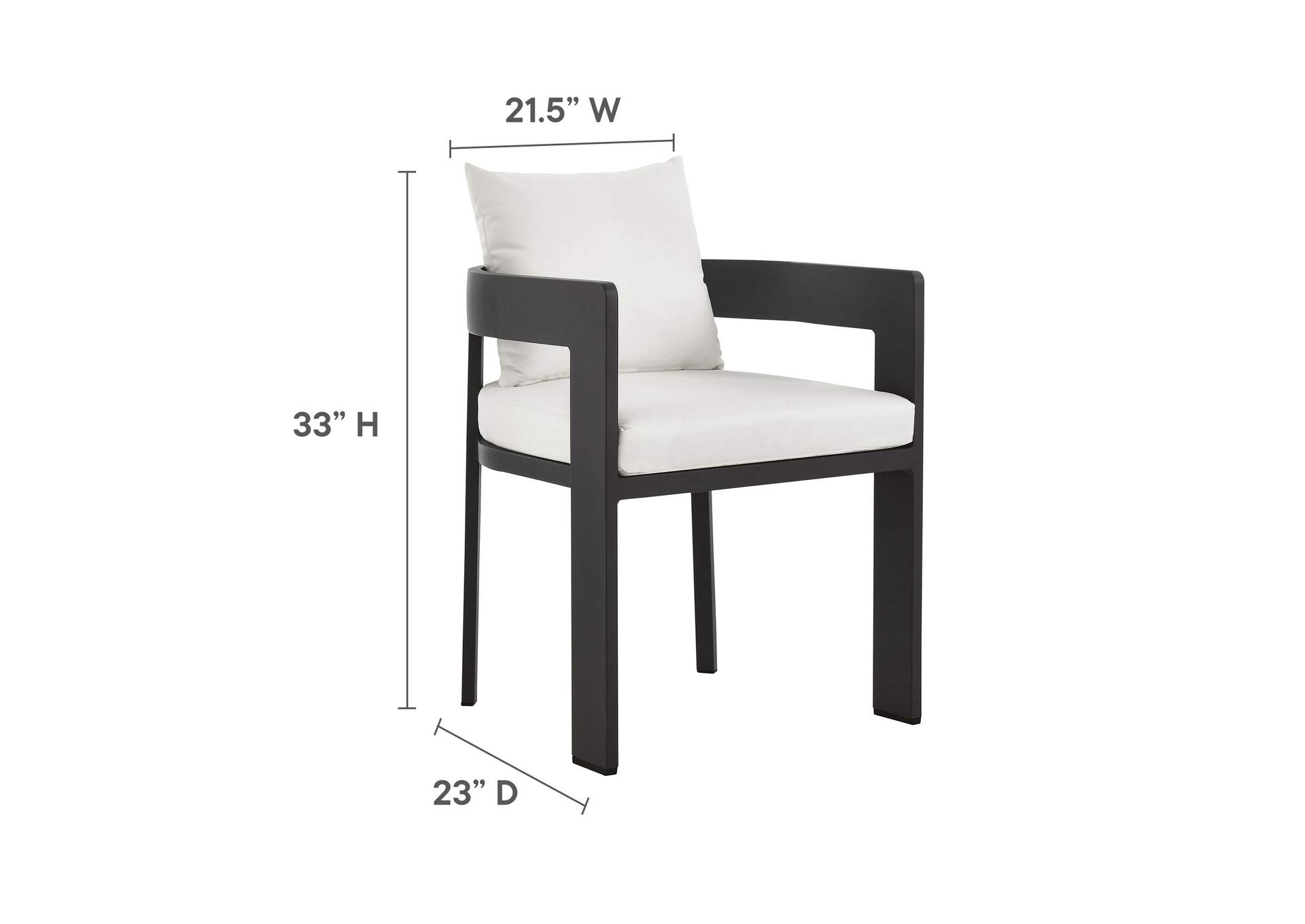 Tahoe Outdoor Patio Aluminum Dining Chair By Modway image 4
