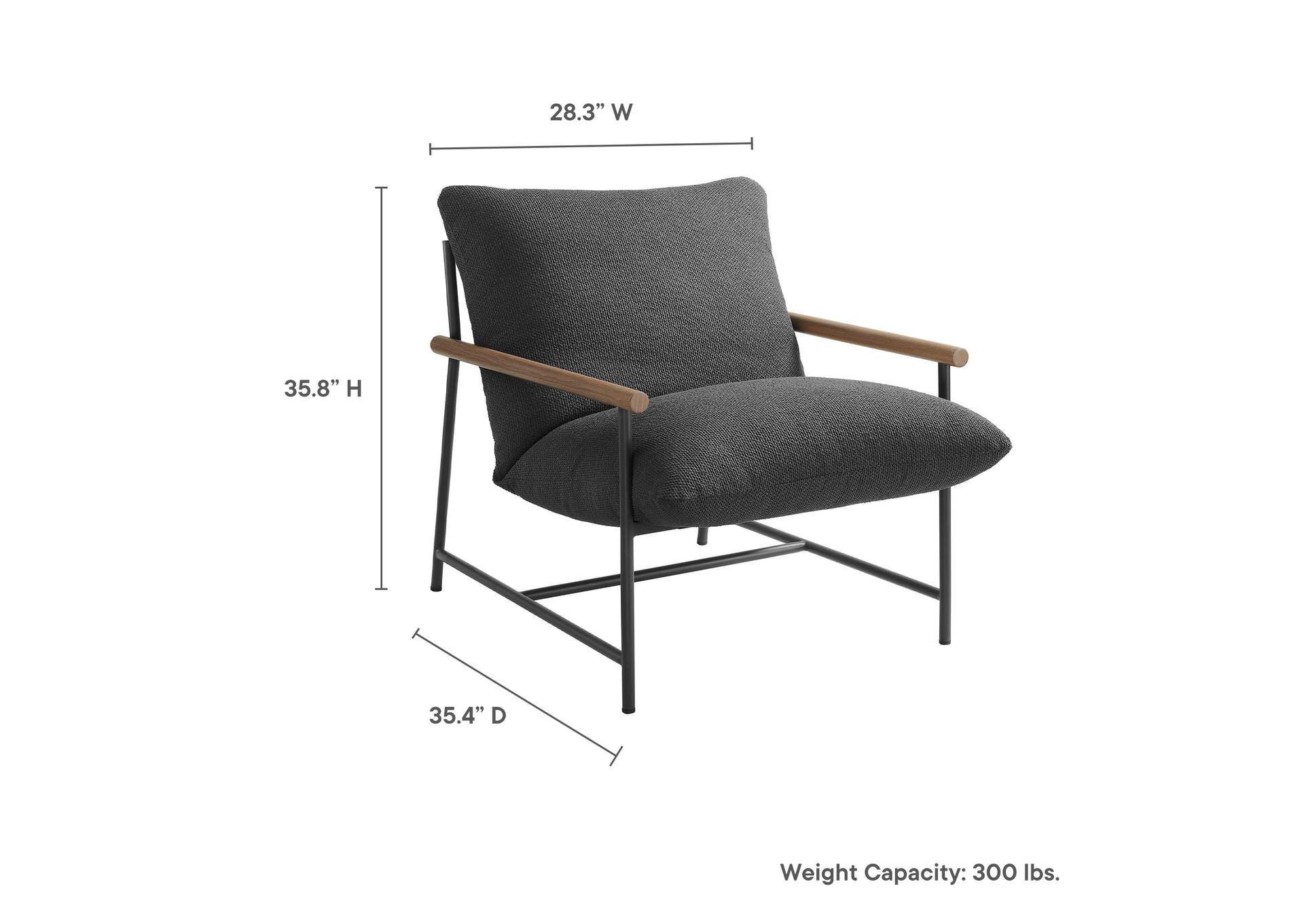 Raya Outdoor Patio Boucle Sling Lounge Chair By Modway image 4
