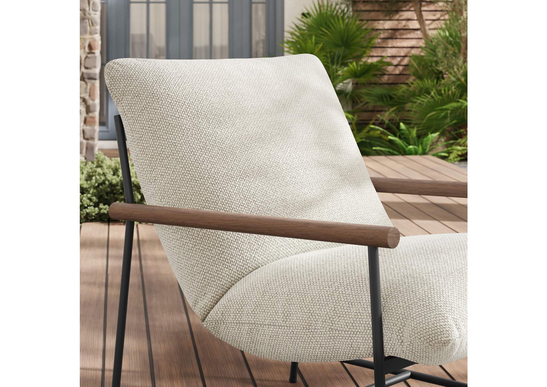 Raya Outdoor Patio Boucle Sling Lounge Chair By Modway image 10
