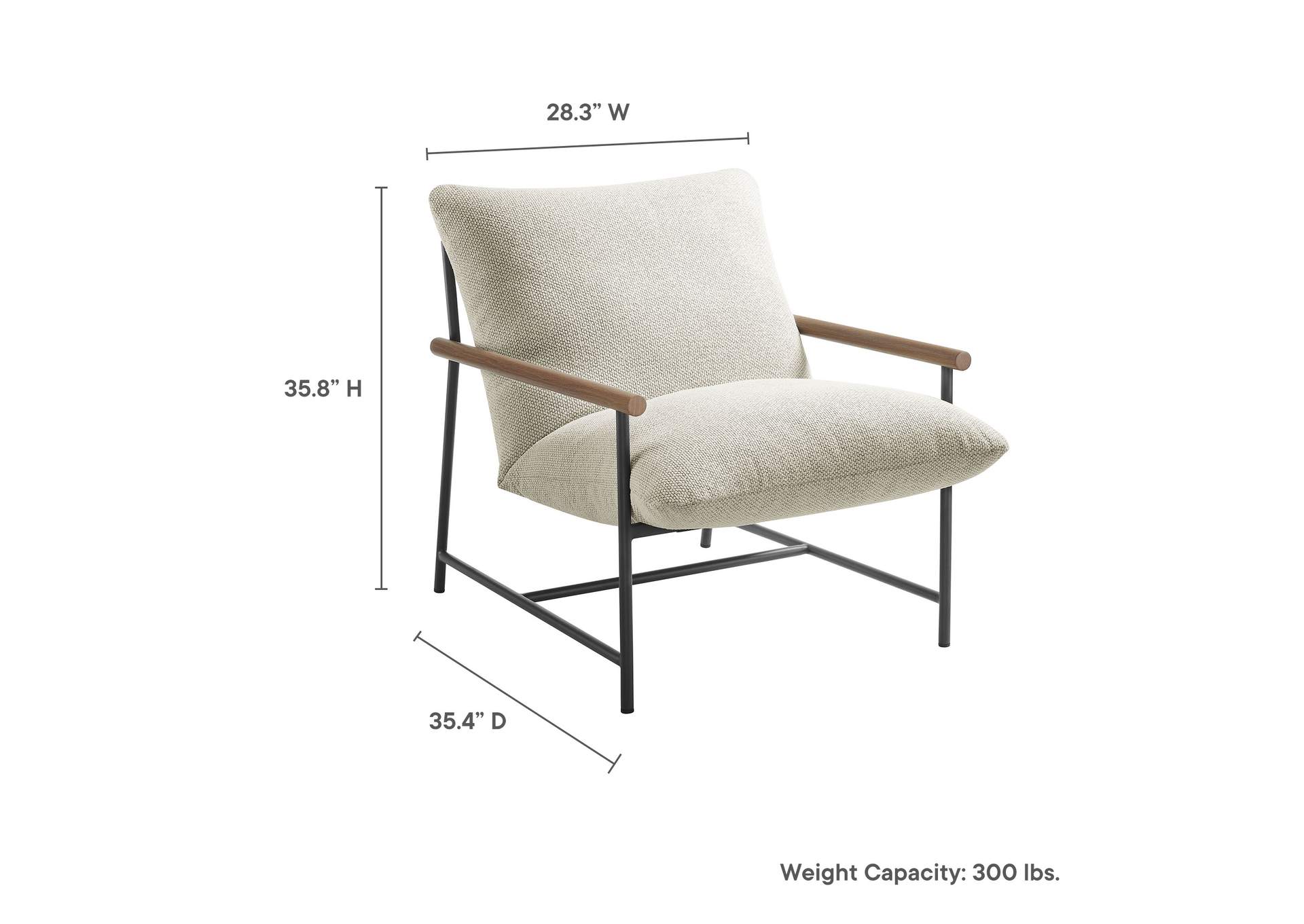 Raya Outdoor Patio Boucle Sling Lounge Chair By Modway image 4