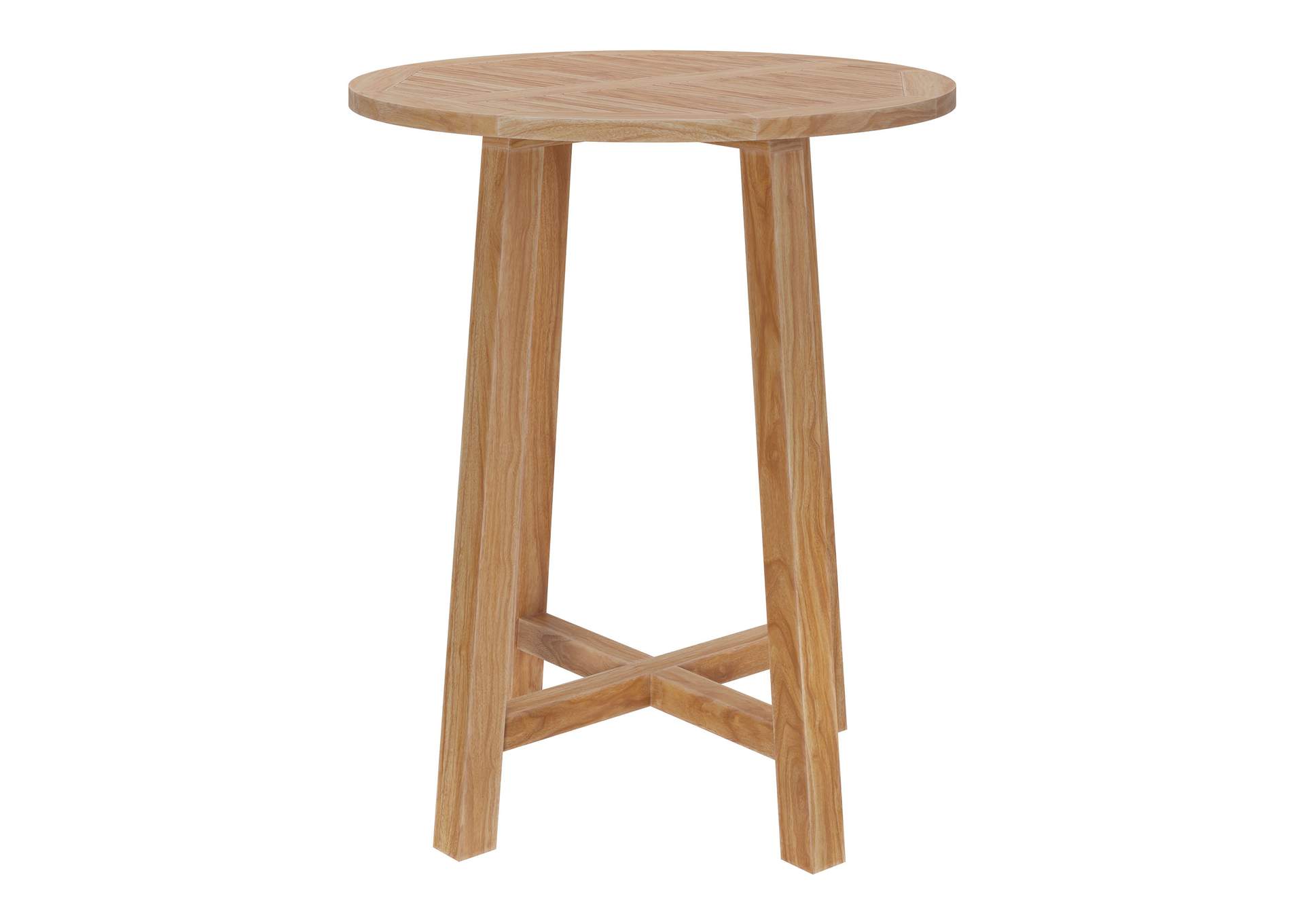 Wellspring 36" Outdoor Patio Teak Wood Bar Table By Modway image 1