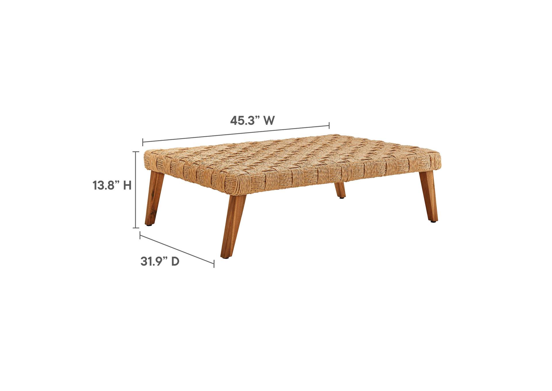 Thames Outdoor Patio Wicker Outdoor Patio Rattan Coffee Table By Modway image 3