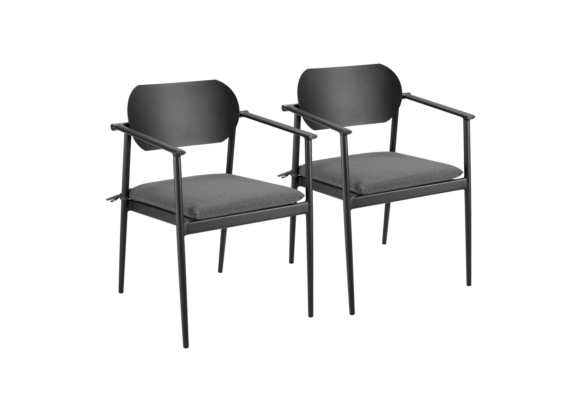 Aeris Stackable Outdoor Patio Aluminum Dining Armchair Set Of 2 By Modway image 5