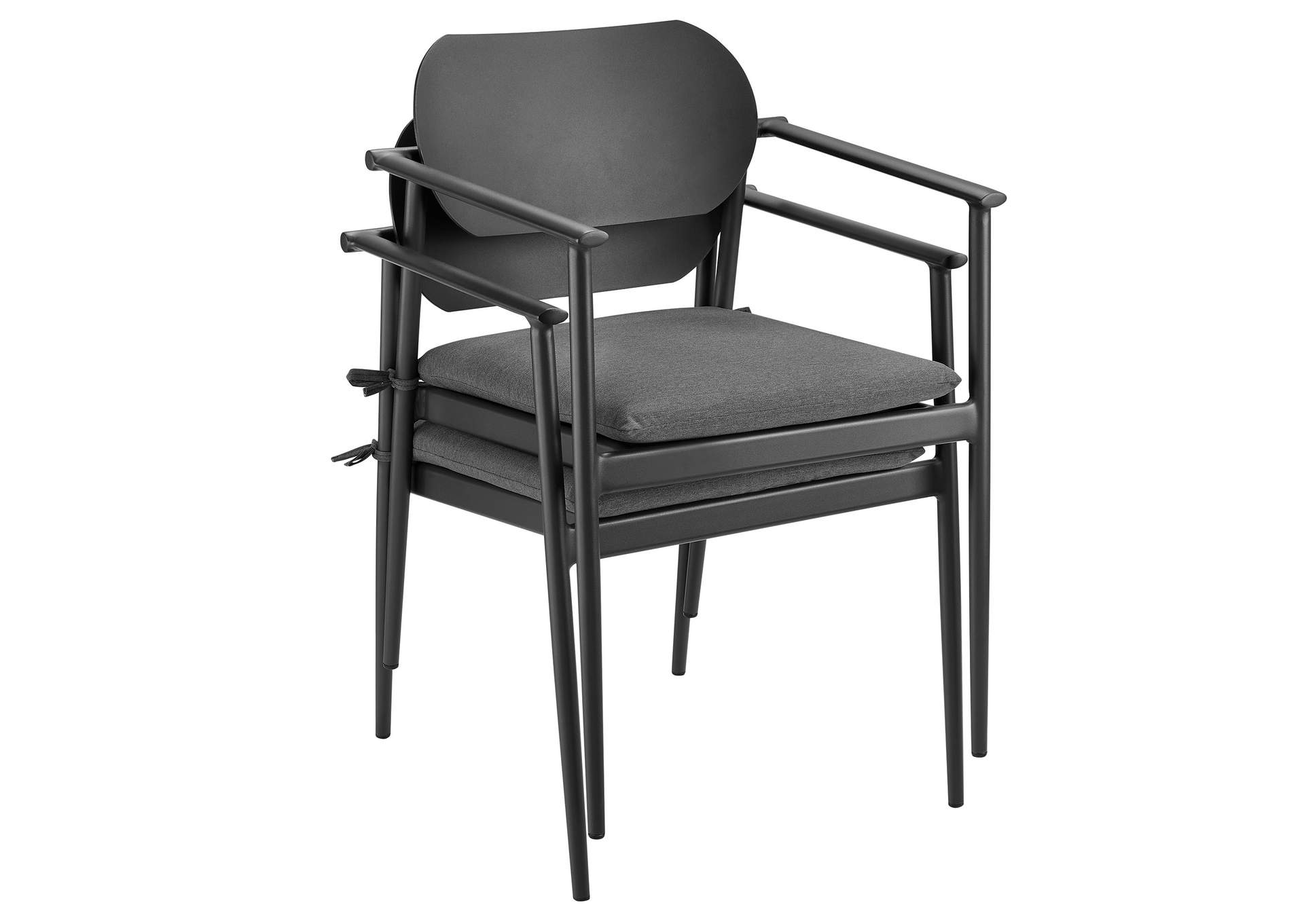 Aeris Stackable Outdoor Patio Aluminum Dining Armchair Set Of 2 By Modway image 9