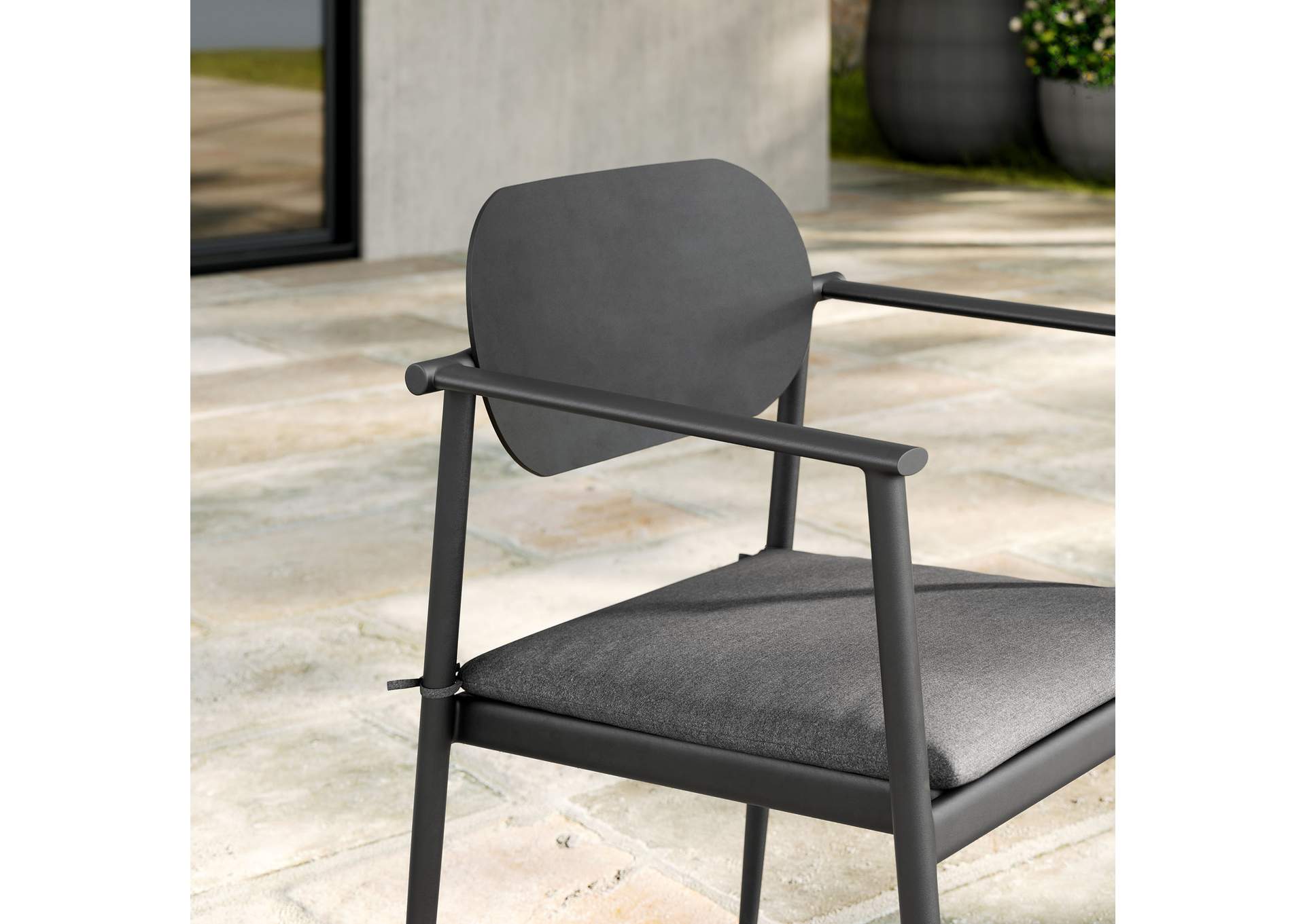 Aeris Stackable Outdoor Patio Aluminum Dining Armchair Set Of 2 By Modway image 11