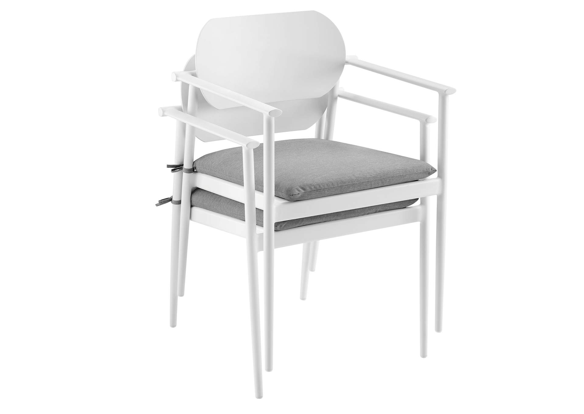 Aeris Stackable Outdoor Patio Aluminum Dining Armchair Set Of 2 By Modway image 9