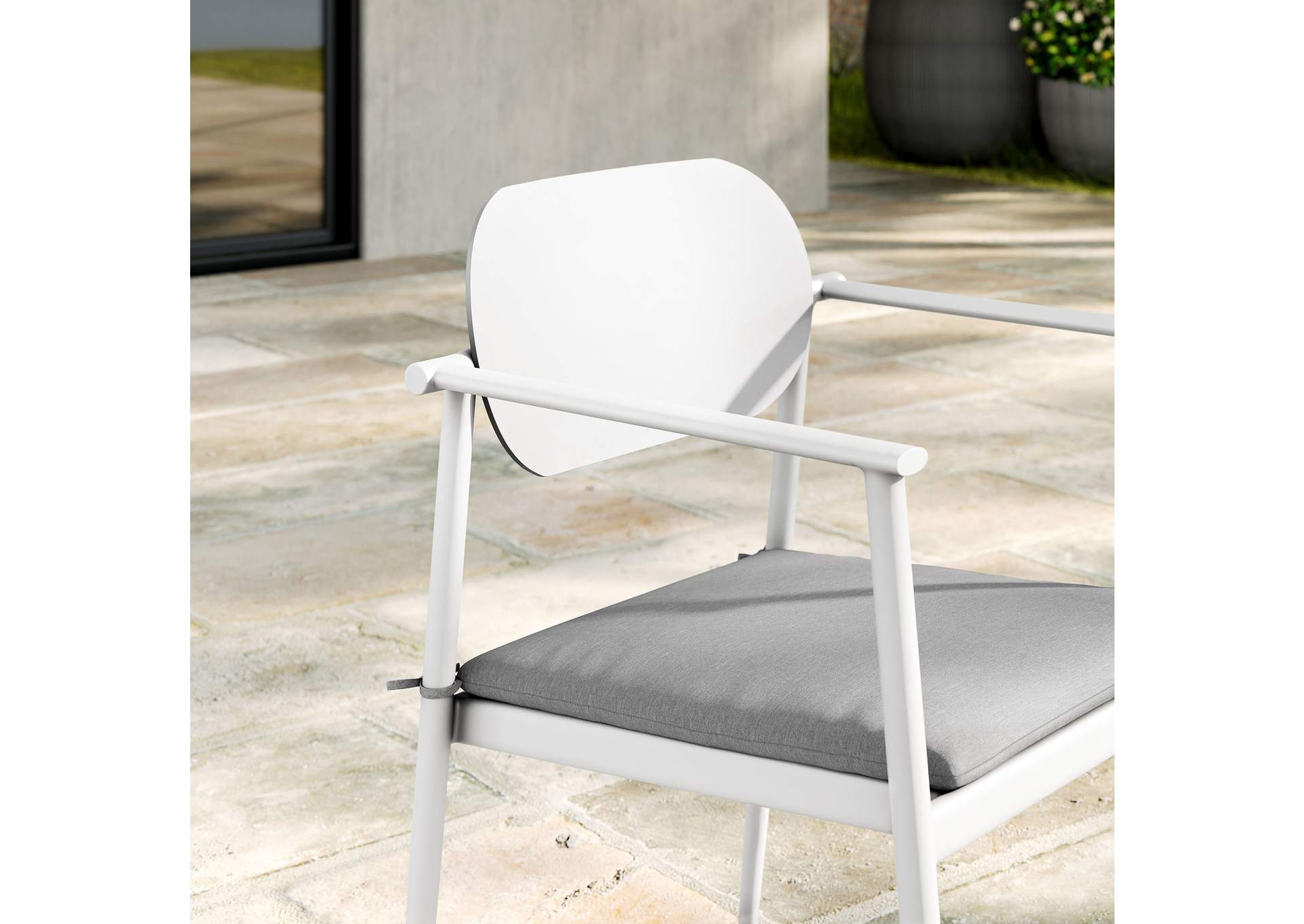 Aeris Stackable Outdoor Patio Aluminum Dining Armchair Set Of 2 By Modway image 11
