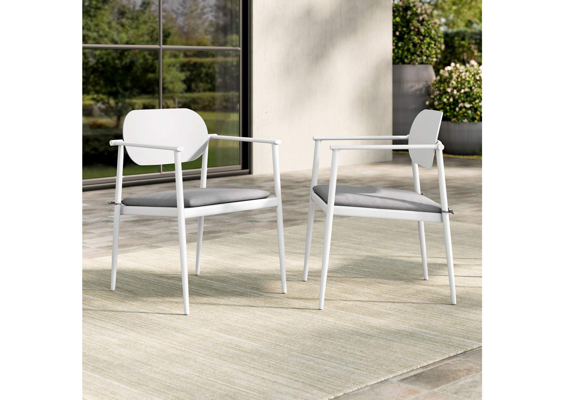 Aeris Stackable Outdoor Patio Aluminum Dining Armchair Set Of 2 By Modway image 10