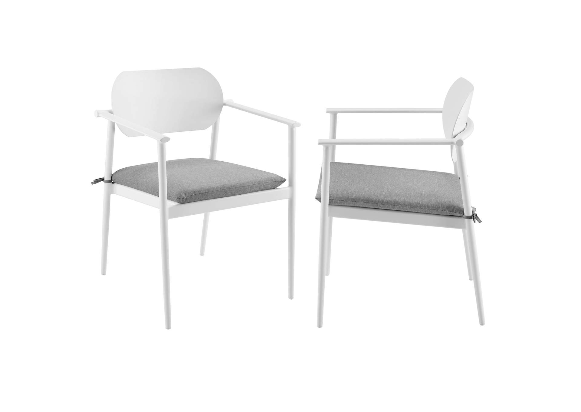 Aeris Stackable Outdoor Patio Aluminum Dining Armchair Set Of 2 By Modway image 1
