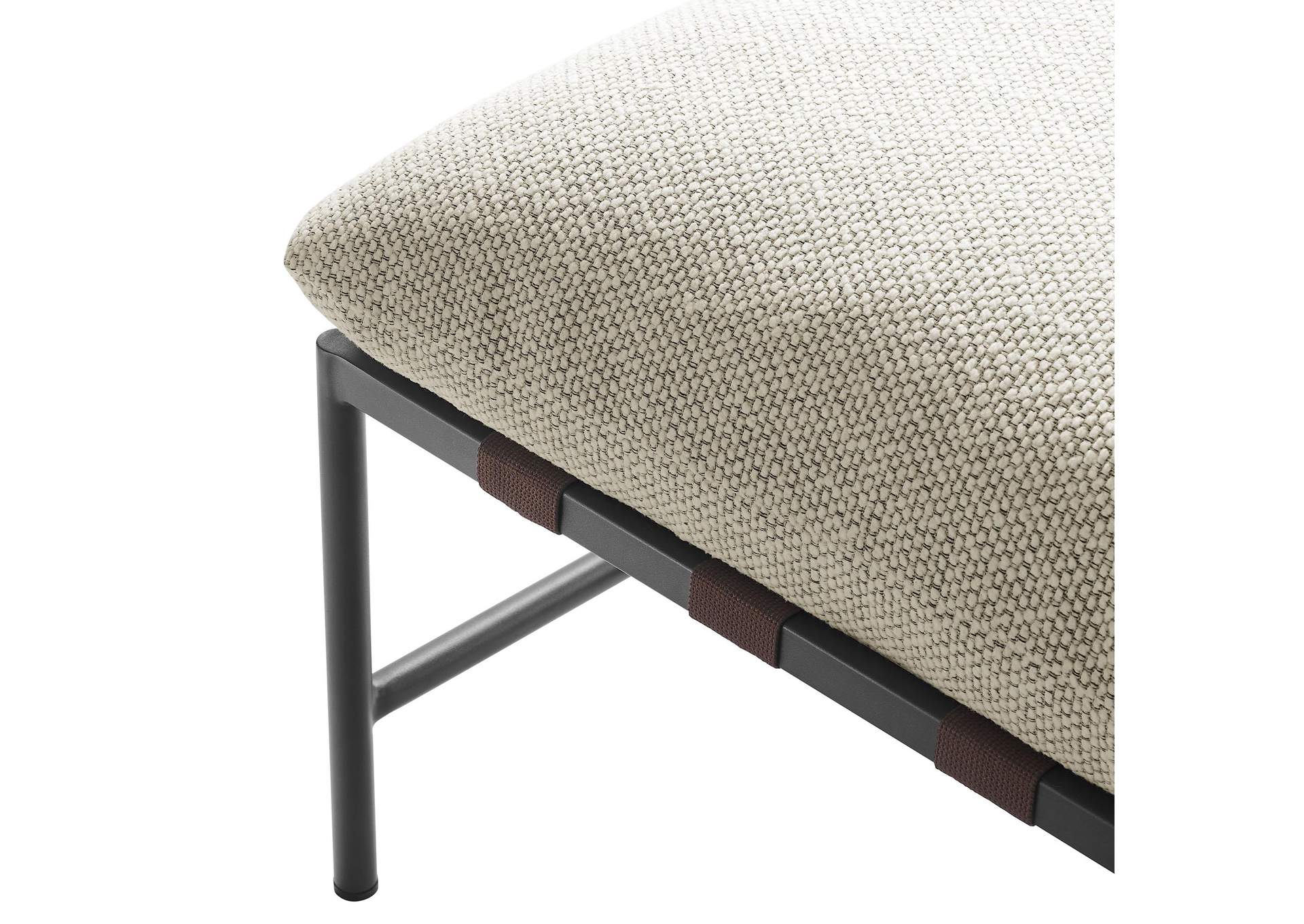 Raya Outdoor Patio Boucle Ottoman By Modway image 7