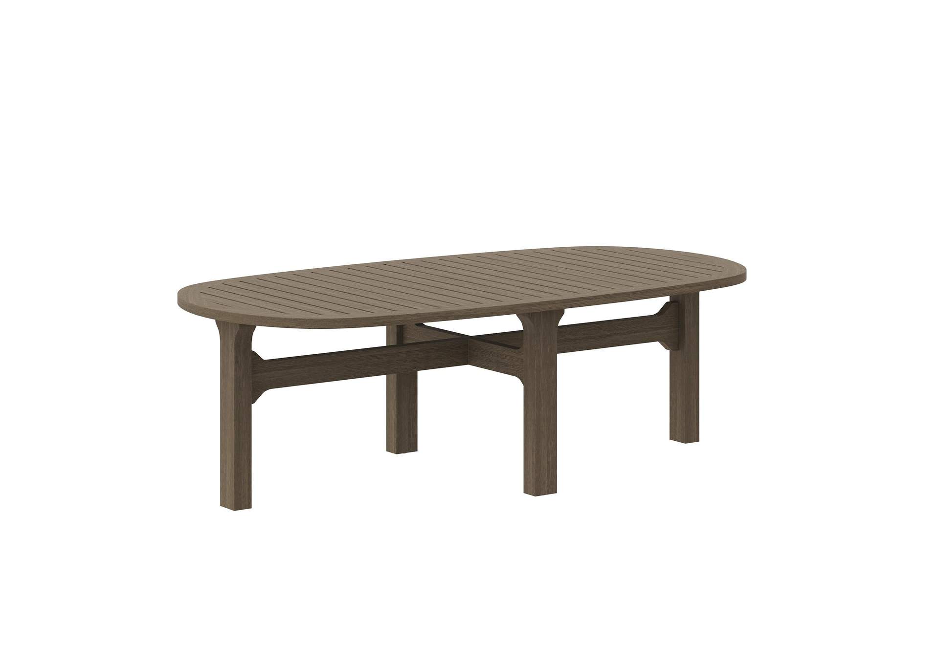 Saratoga Oval Outdoor Patio Teak Wood Coffee Table By Modway image 16
