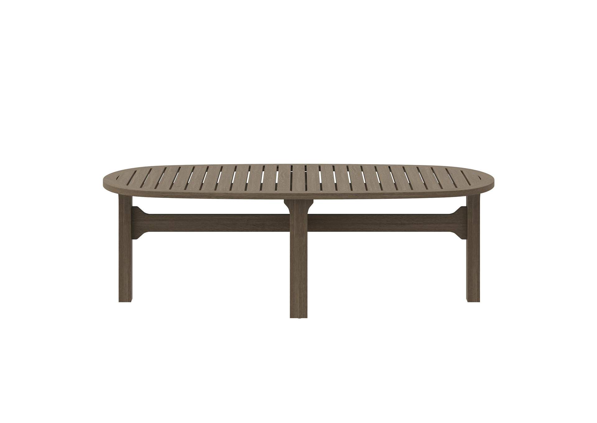 Saratoga Oval Outdoor Patio Teak Wood Coffee Table By Modway image 11