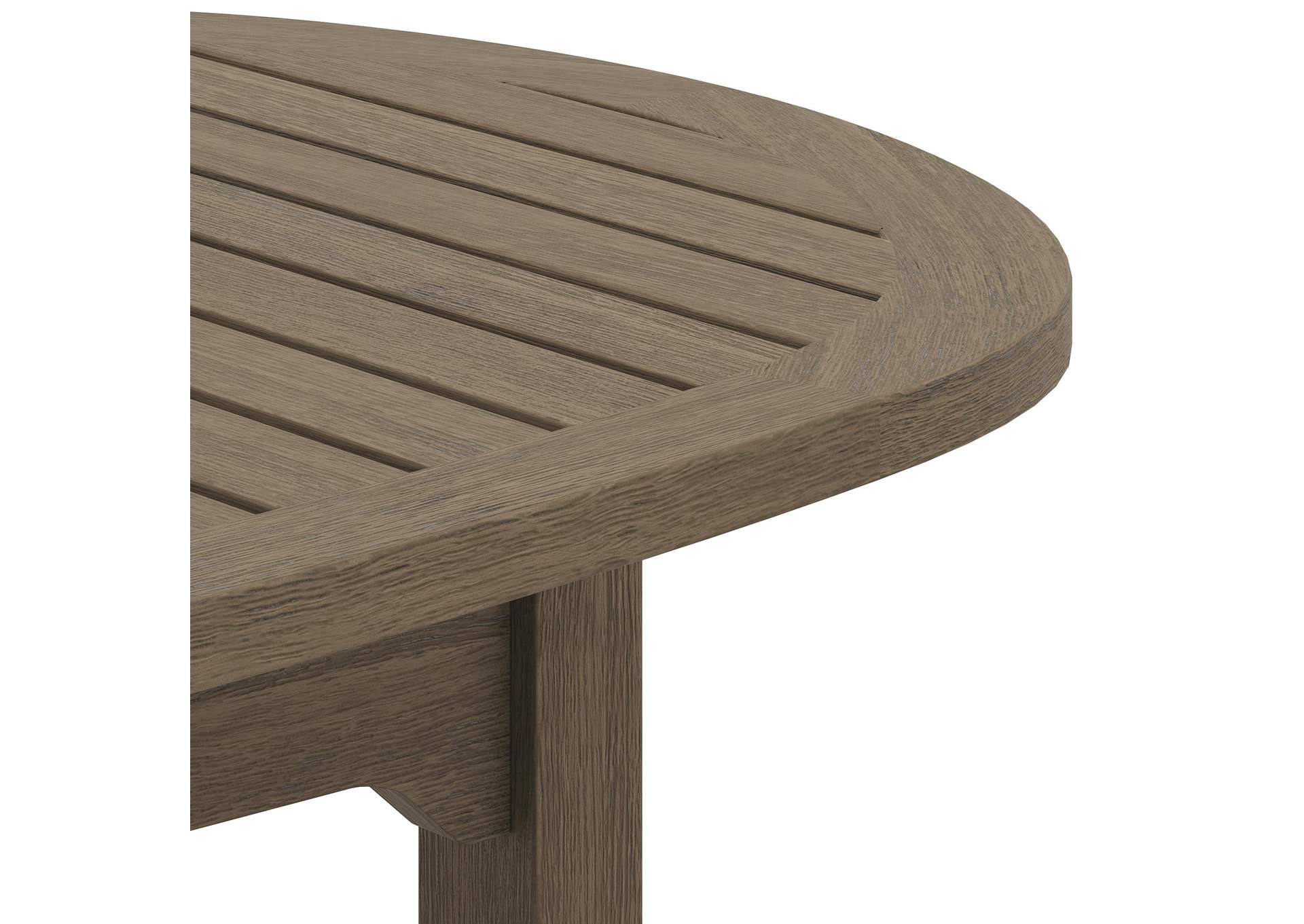 Saratoga Oval Outdoor Patio Teak Wood Coffee Table By Modway image 10