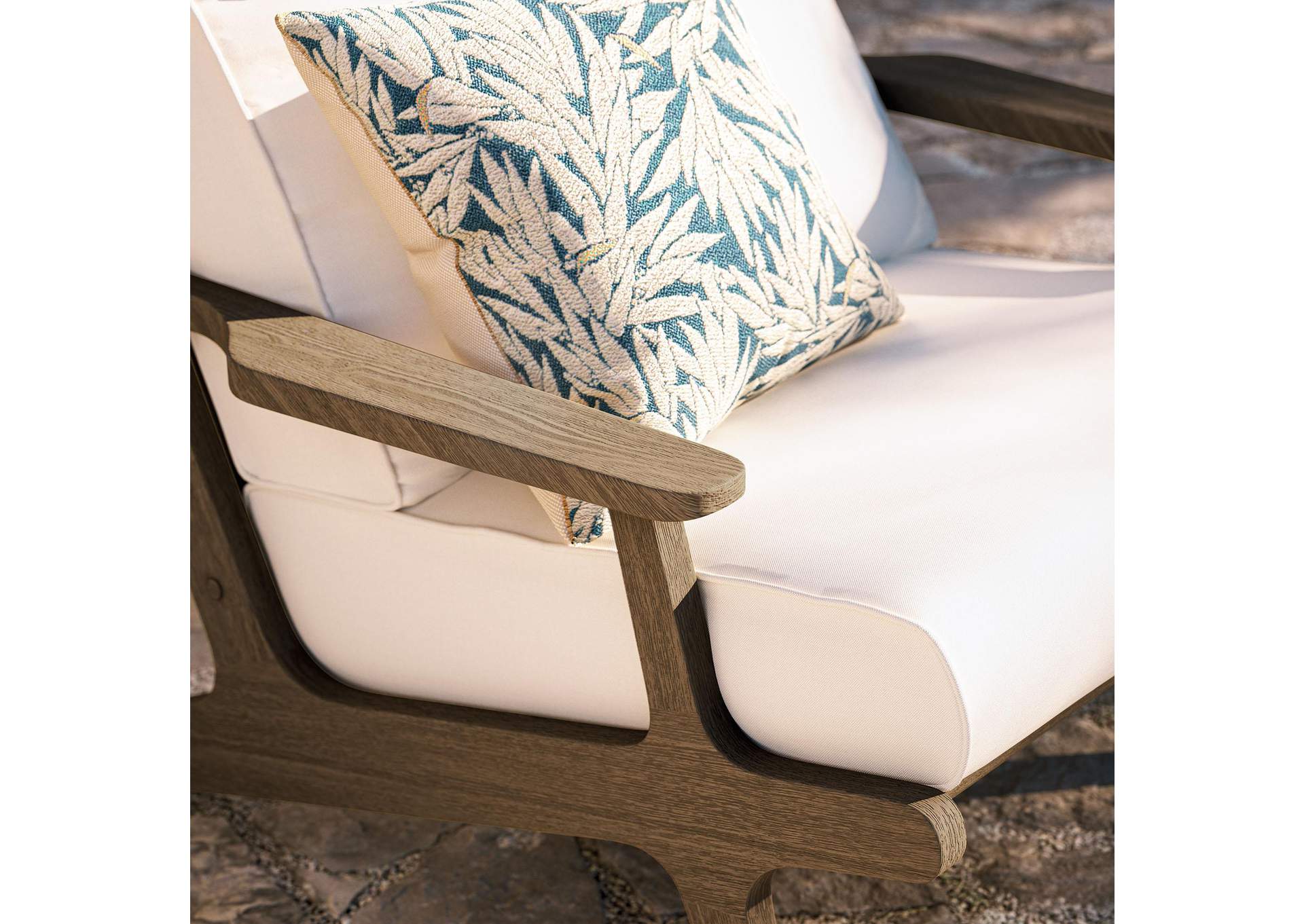 Saratoga Outdoor Patio Teak Wood Armchair By Modway image 10