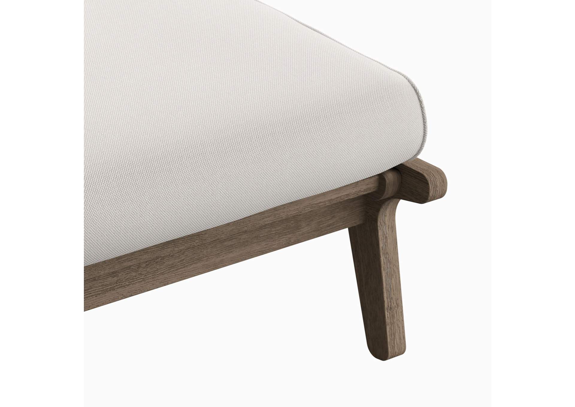 Saratoga Outdoor Patio Teak Ottoman By Modway image 7