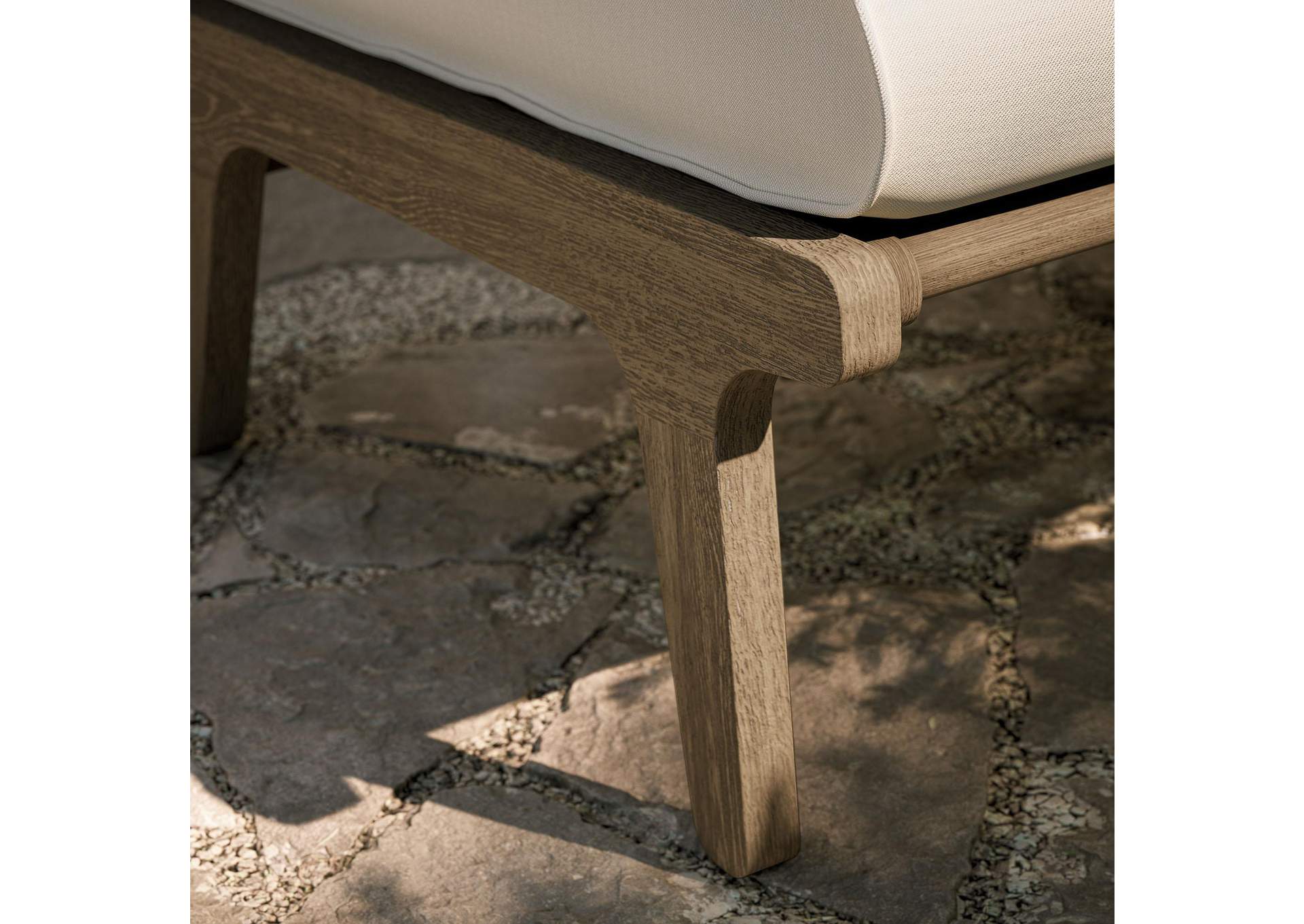 Saratoga Outdoor Patio Teak Ottoman By Modway image 9