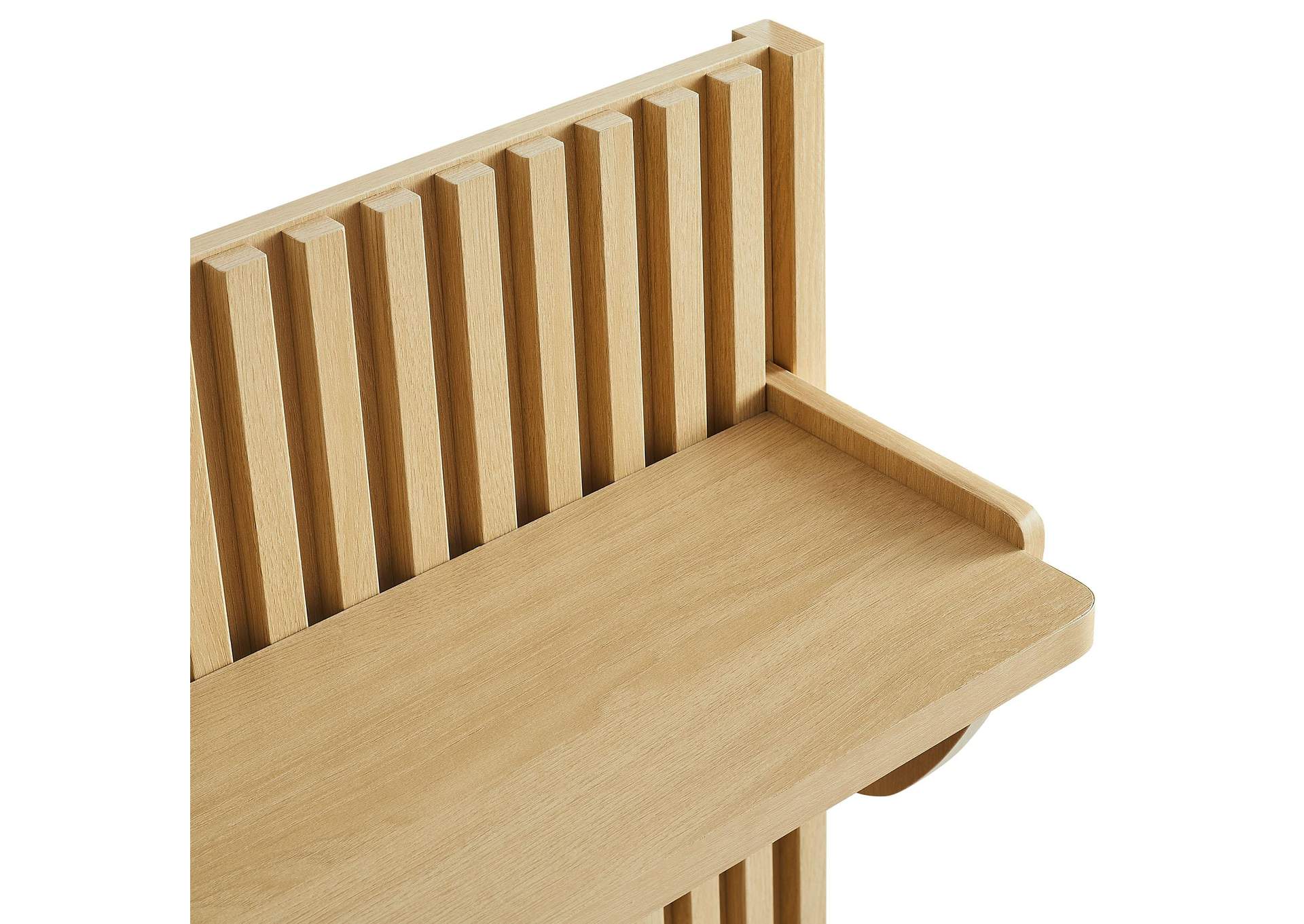 Render Fluted Coat Rack Panel With Shelf By Modway image 7