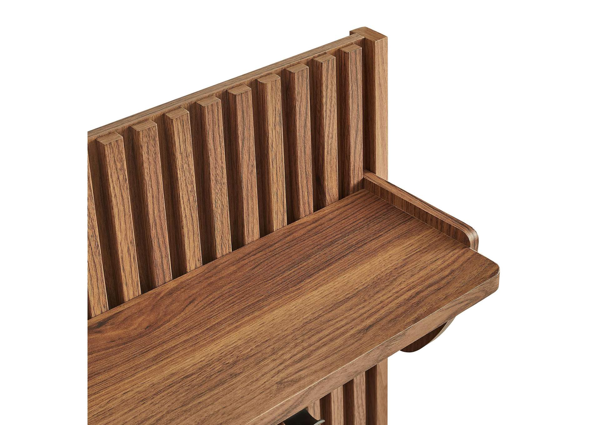 Render Fluted Coat Rack Panel With Shelf By Modway image 7