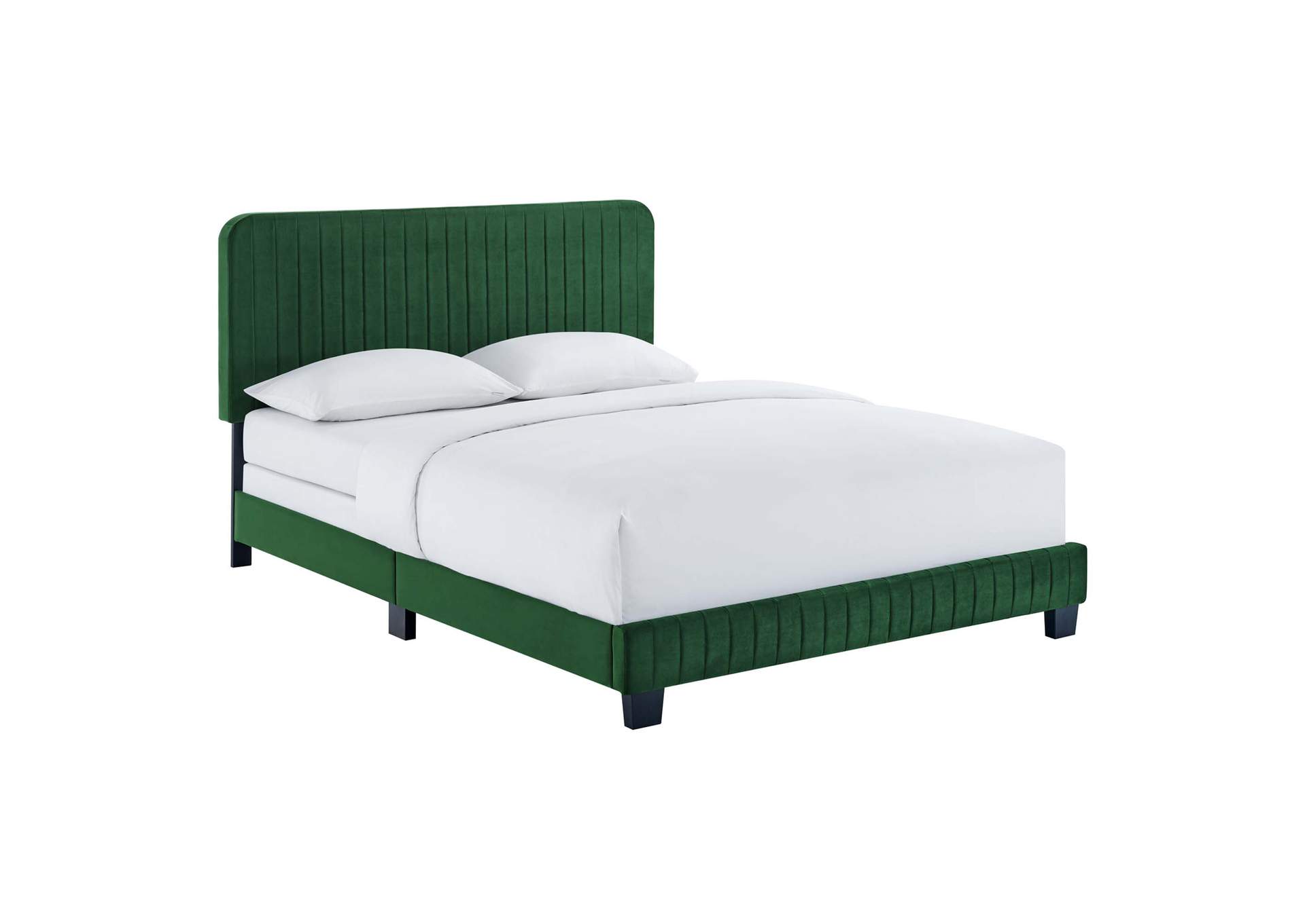 Celine Channel Tufted Performance Velvet Queen Bed By Modway image 1
