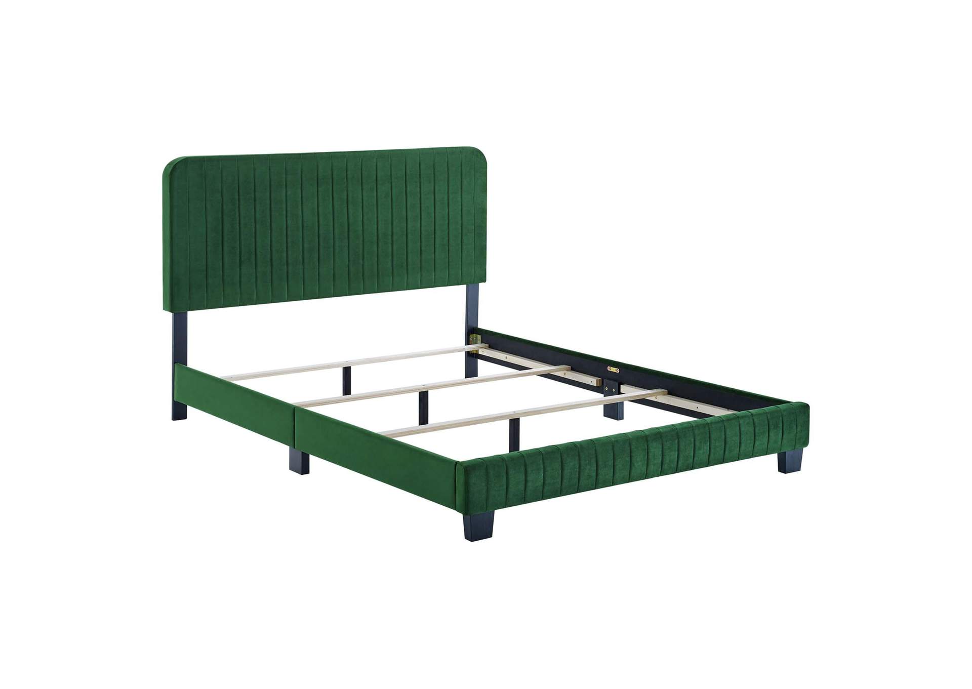 Celine Channel Tufted Performance Velvet Queen Bed image 3