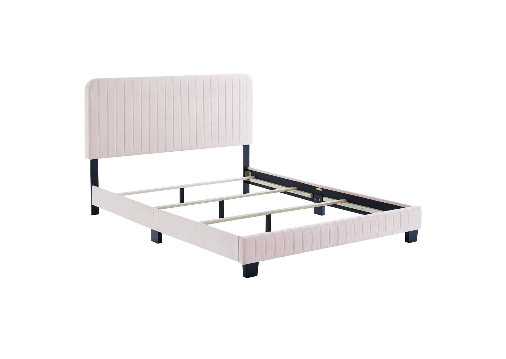 Celine Channel Tufted Performance Velvet Full Bed image 3