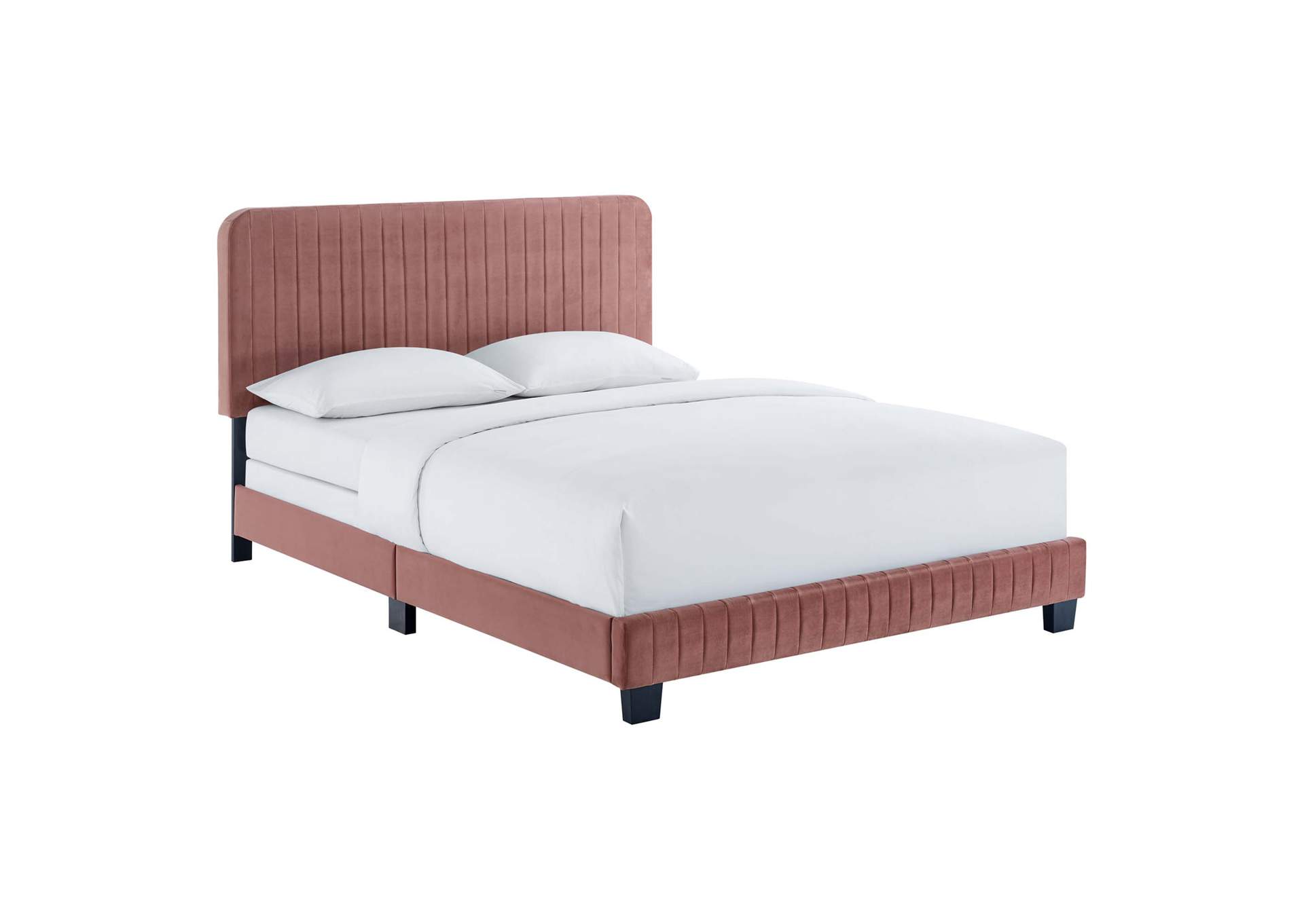 Celine Channel Tufted Performance Velvet Twin Bed By Modway image 1