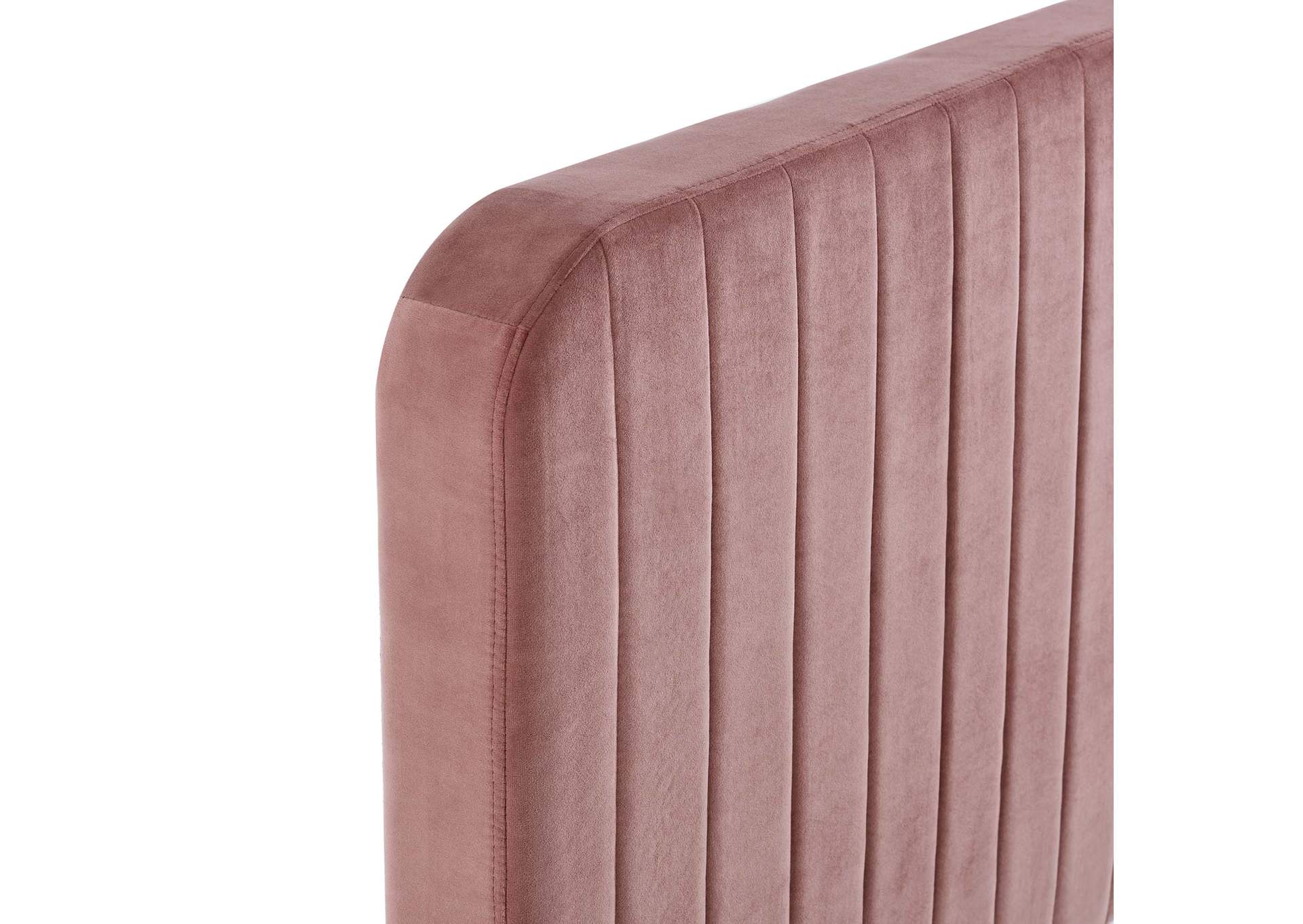 Celine Channel Tufted Performance Velvet Twin Bed image 4