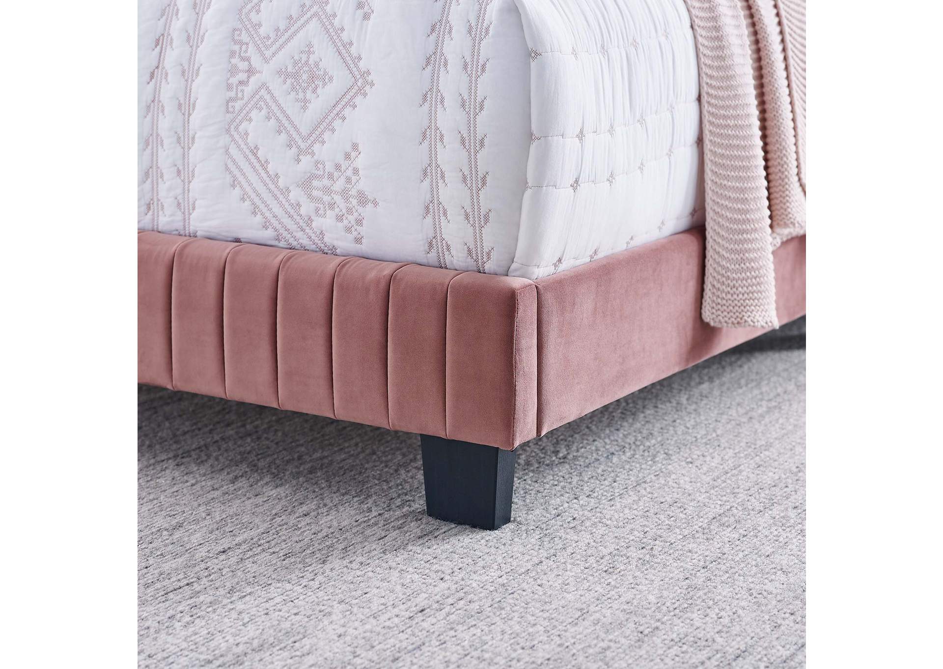 Celine Channel Tufted Performance Velvet Twin Bed image 8