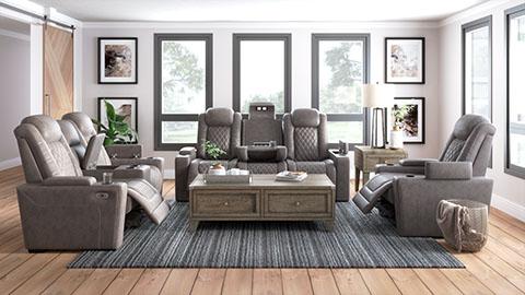Hyllmont Reclining Sofa and Loveseat image 1