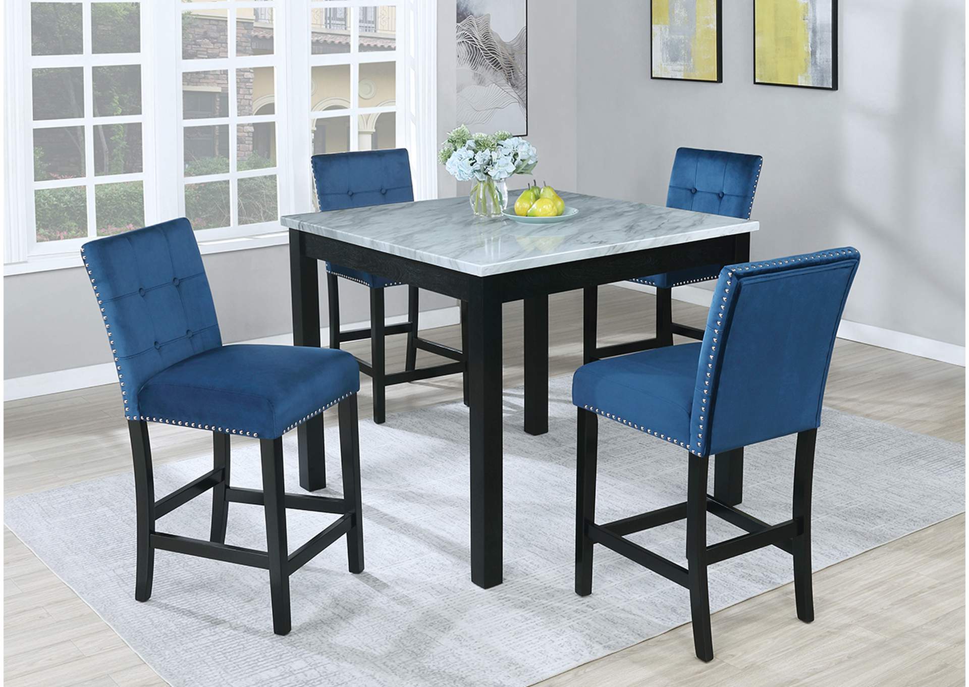 D317 Pub Table and 4 Pub Chairs image 1