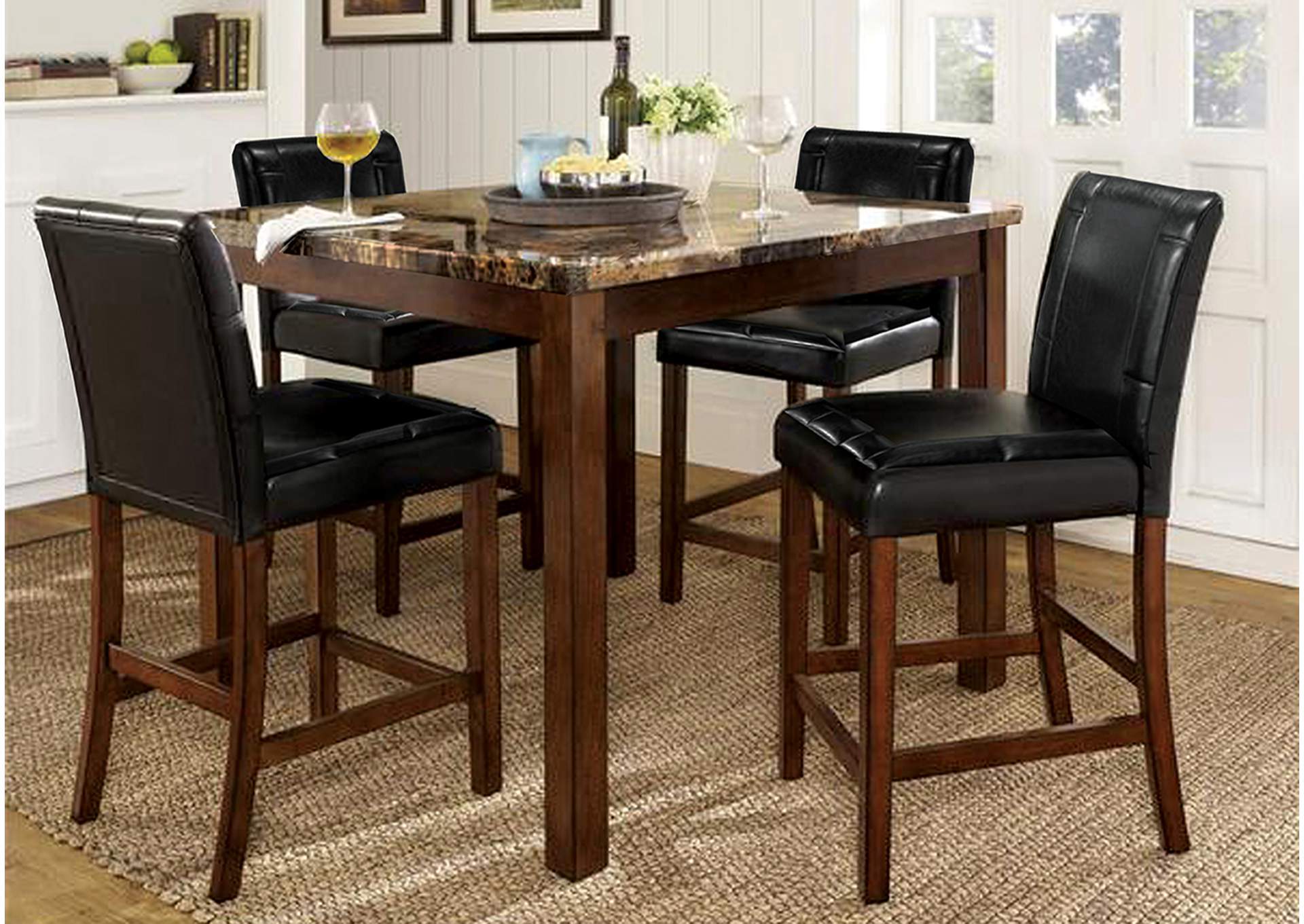 D318 Pub Table and 4 Pub Chairs image 1