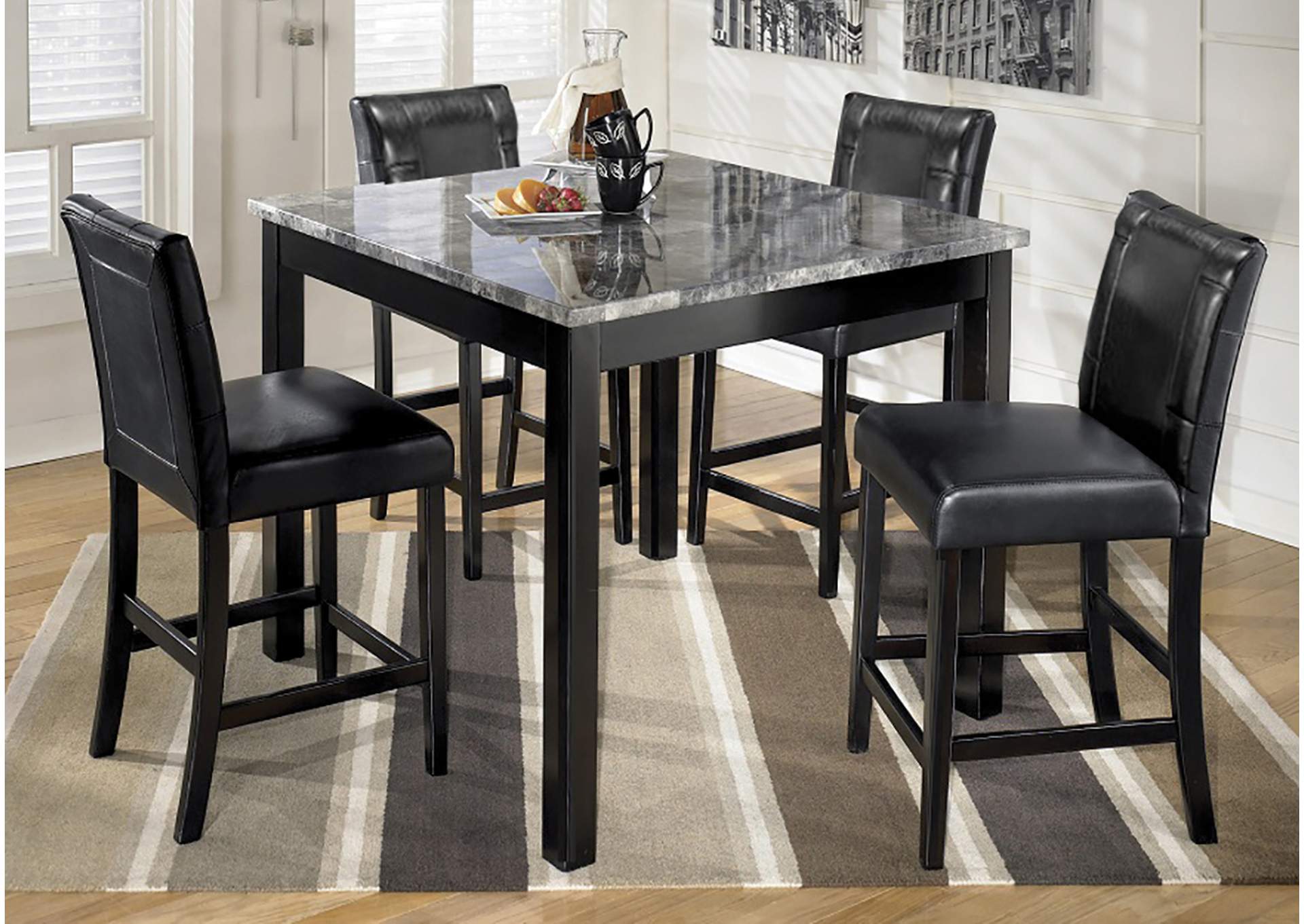 D319 Pub Table and 4 Pub Chairs image 1