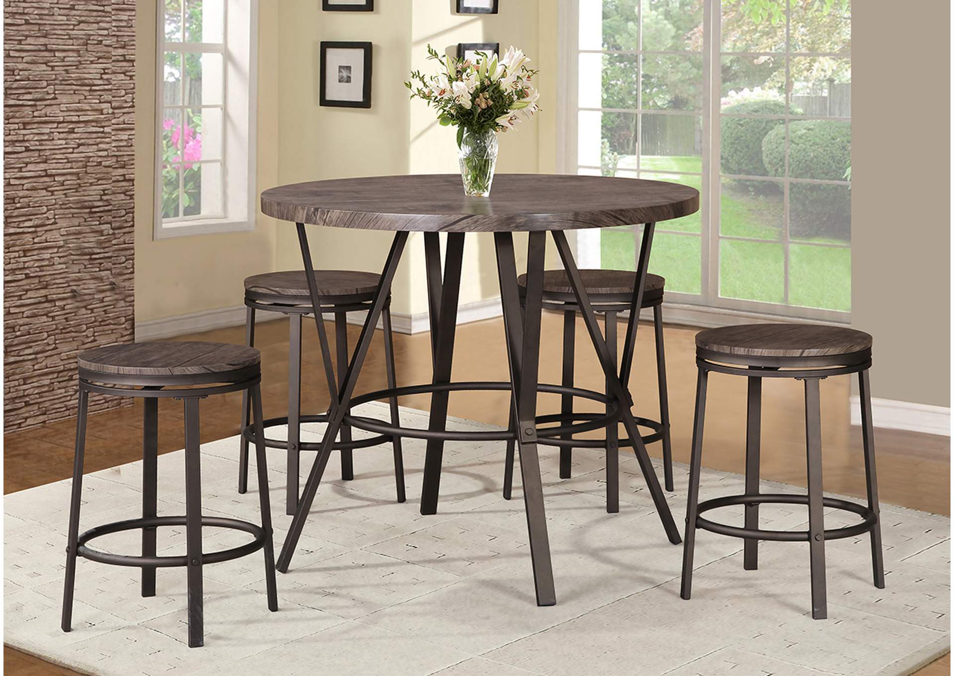 D365 Pub Table and 4 Pub Chairs image 1
