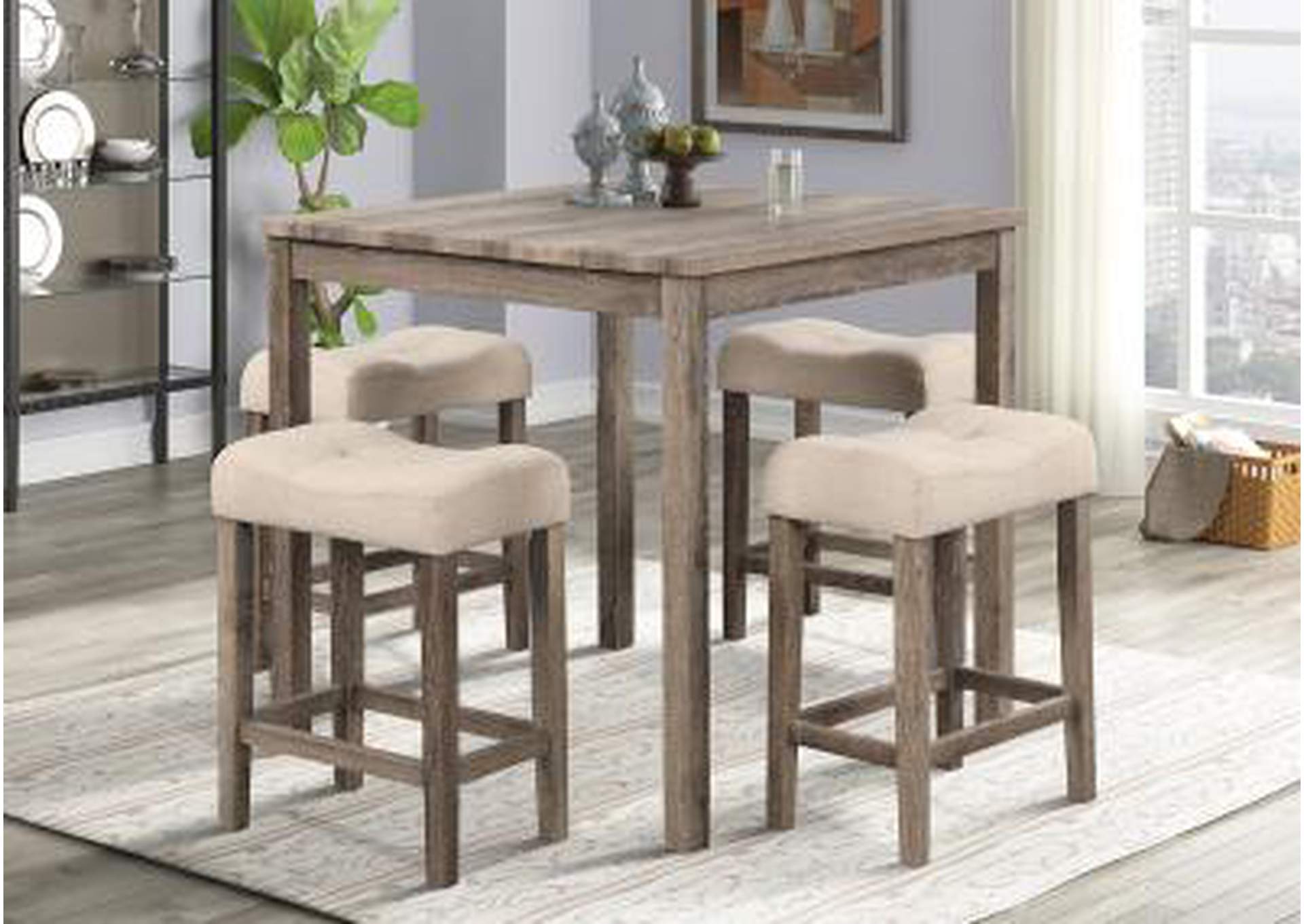 D385 Pub Table and 4 Pub Chairs image 1